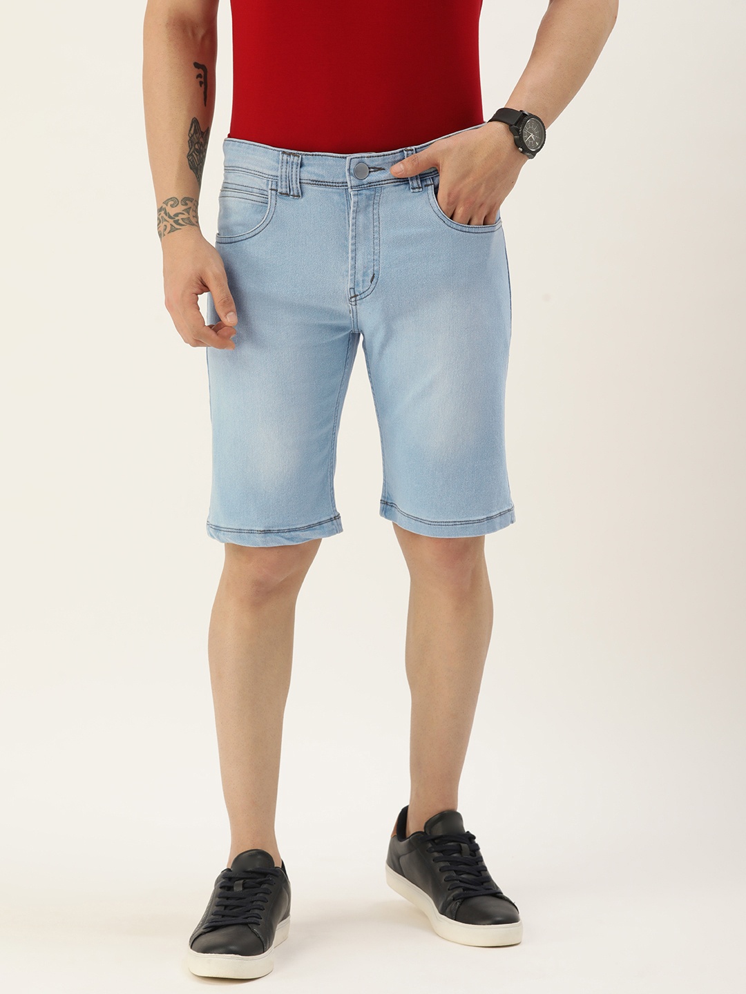 

IVOC Men Denim Shorts, Blue
