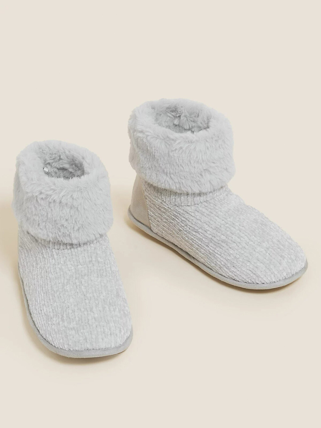 

Marks & Spencer Women Mid Top Faux Fur Boots, Grey
