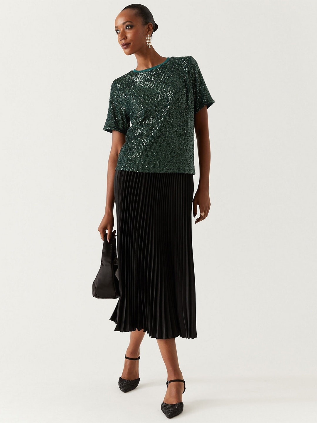 

Marks & Spencer Embellished Top, Green