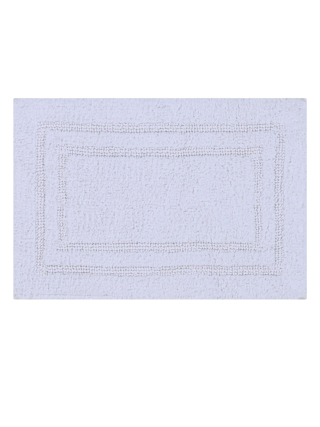 

Pano White 1902 GSM Water Absorbent Reversible Cotton Bath Rug