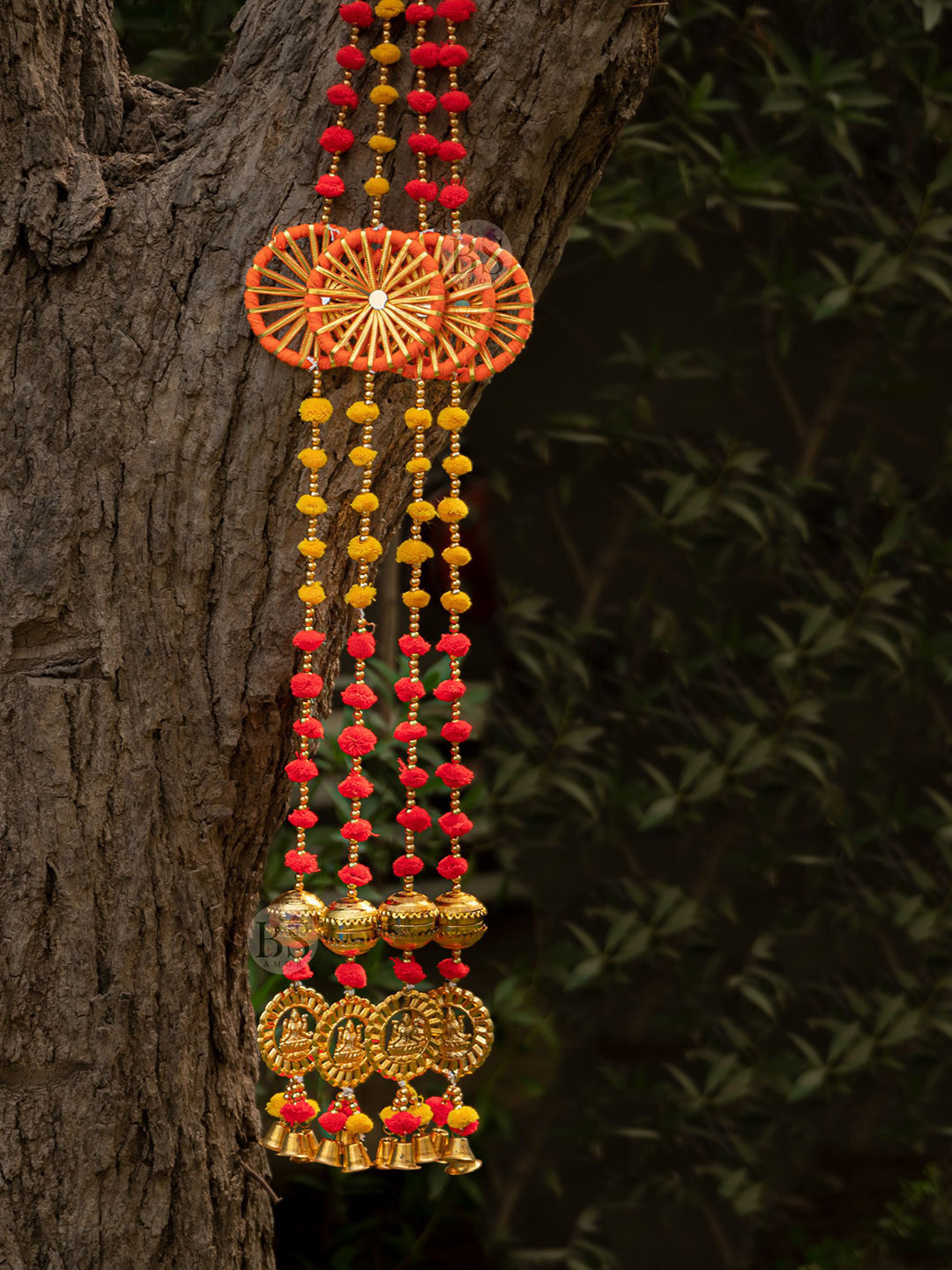 

BS AMOR Set of 4 Door Hanging Torans, Red