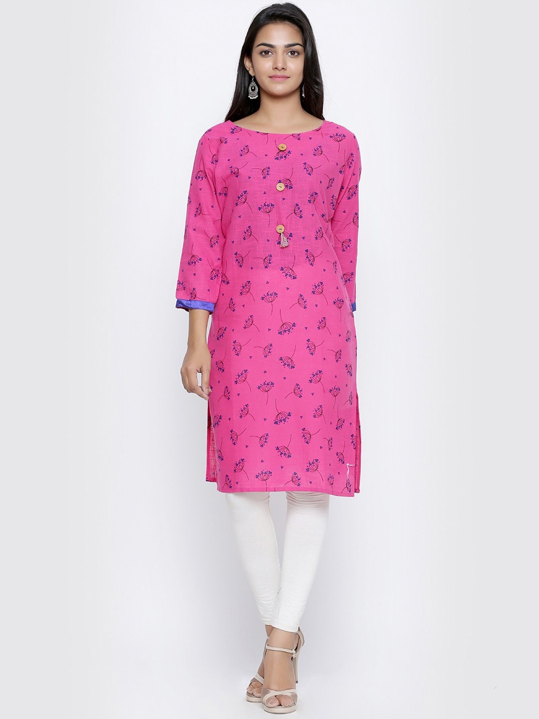 

SOUNDARYA Women Quirky Printed Kurta, Pink