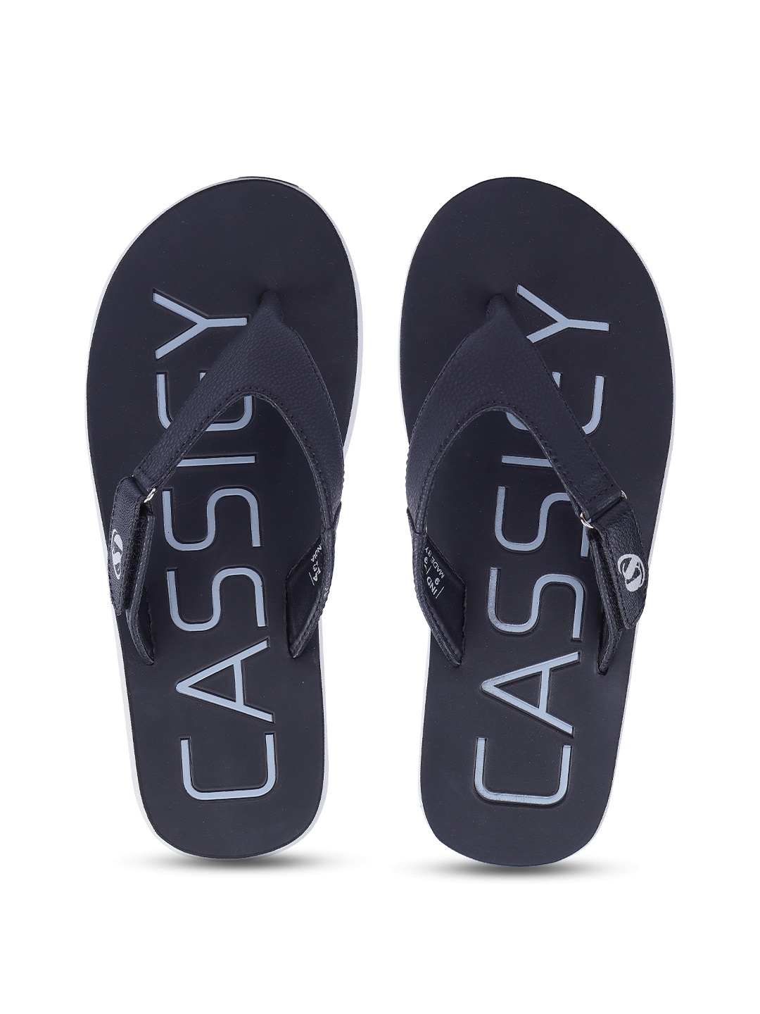 

CASSIEY Men Printed Rubber Thong Flip-Flops, Black