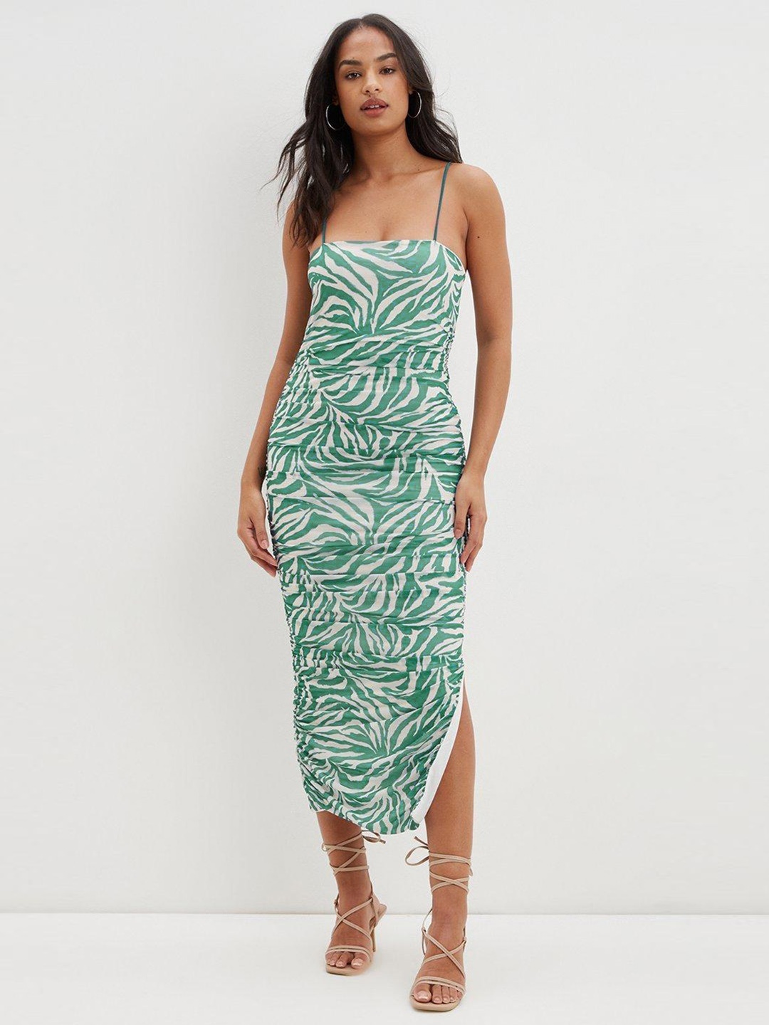 

DOROTHY PERKINS Printed Sheath Midi Dress, Blue