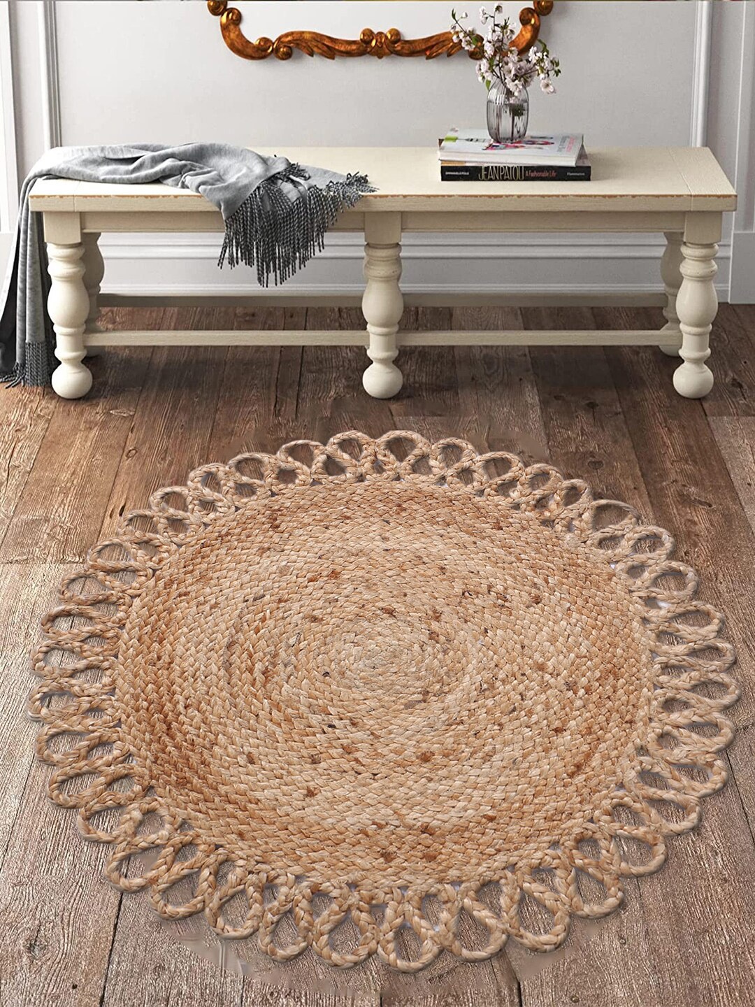 

Kuber Industries Brown Printed Anti-Skid Carpets