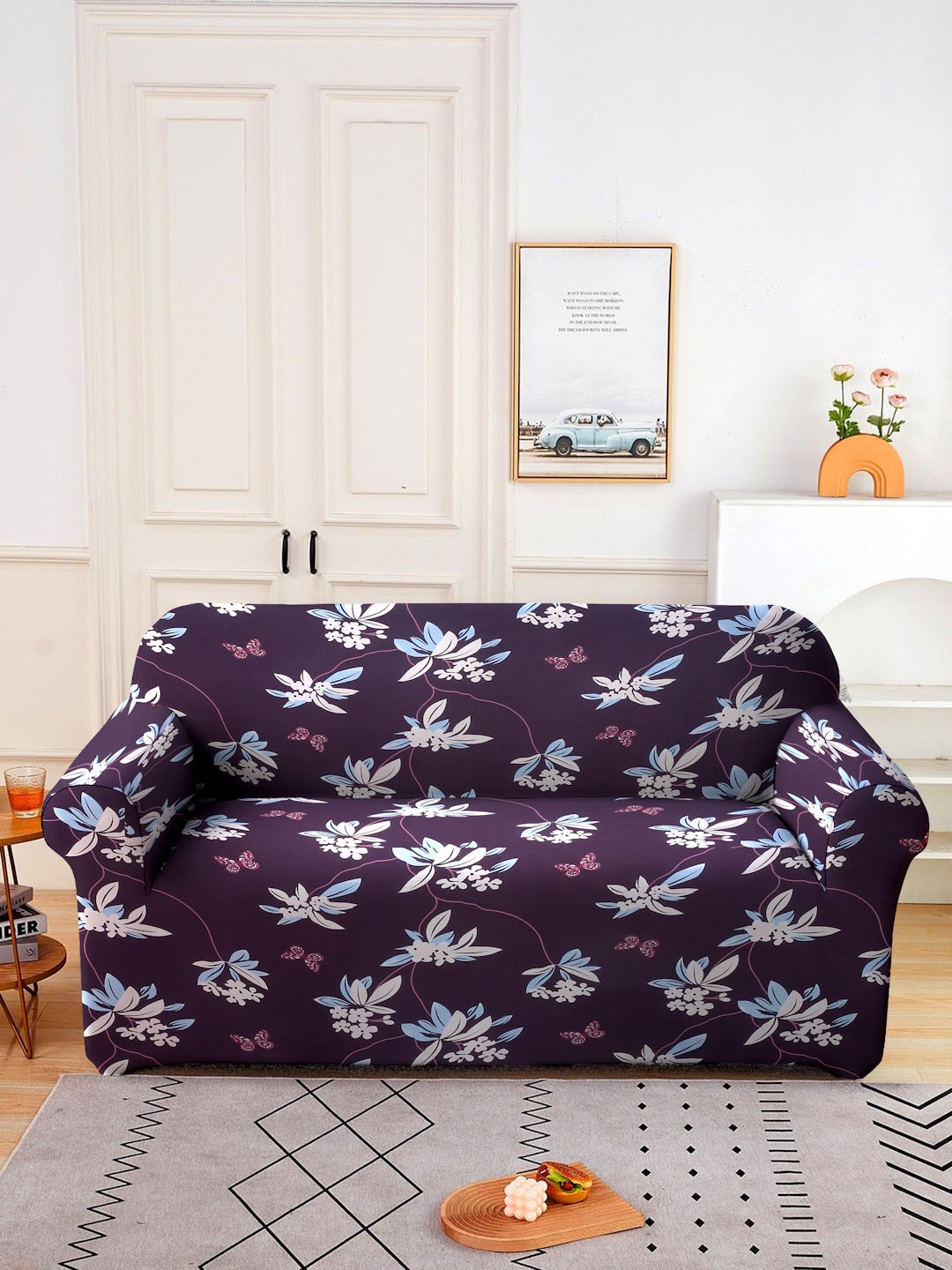 

Cortina Brown & Beige Floral Printed 2-Seater Sofa Cover