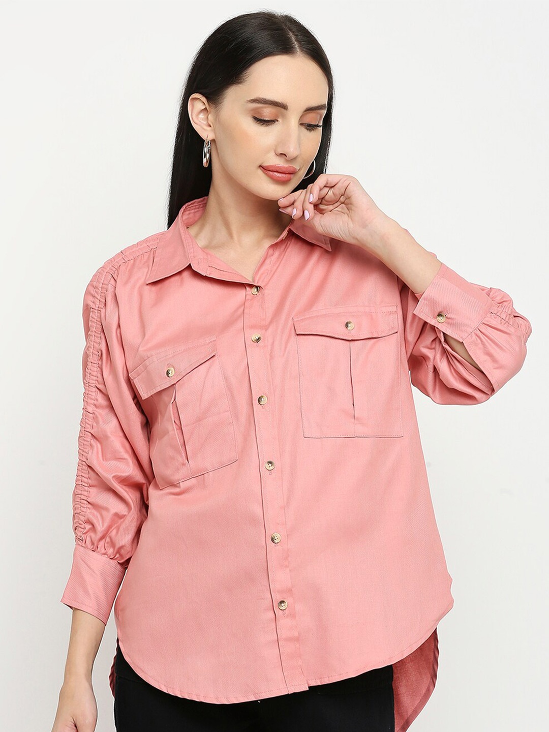 

Remanika Women Comfort Cotton Casual Shirt, Pink