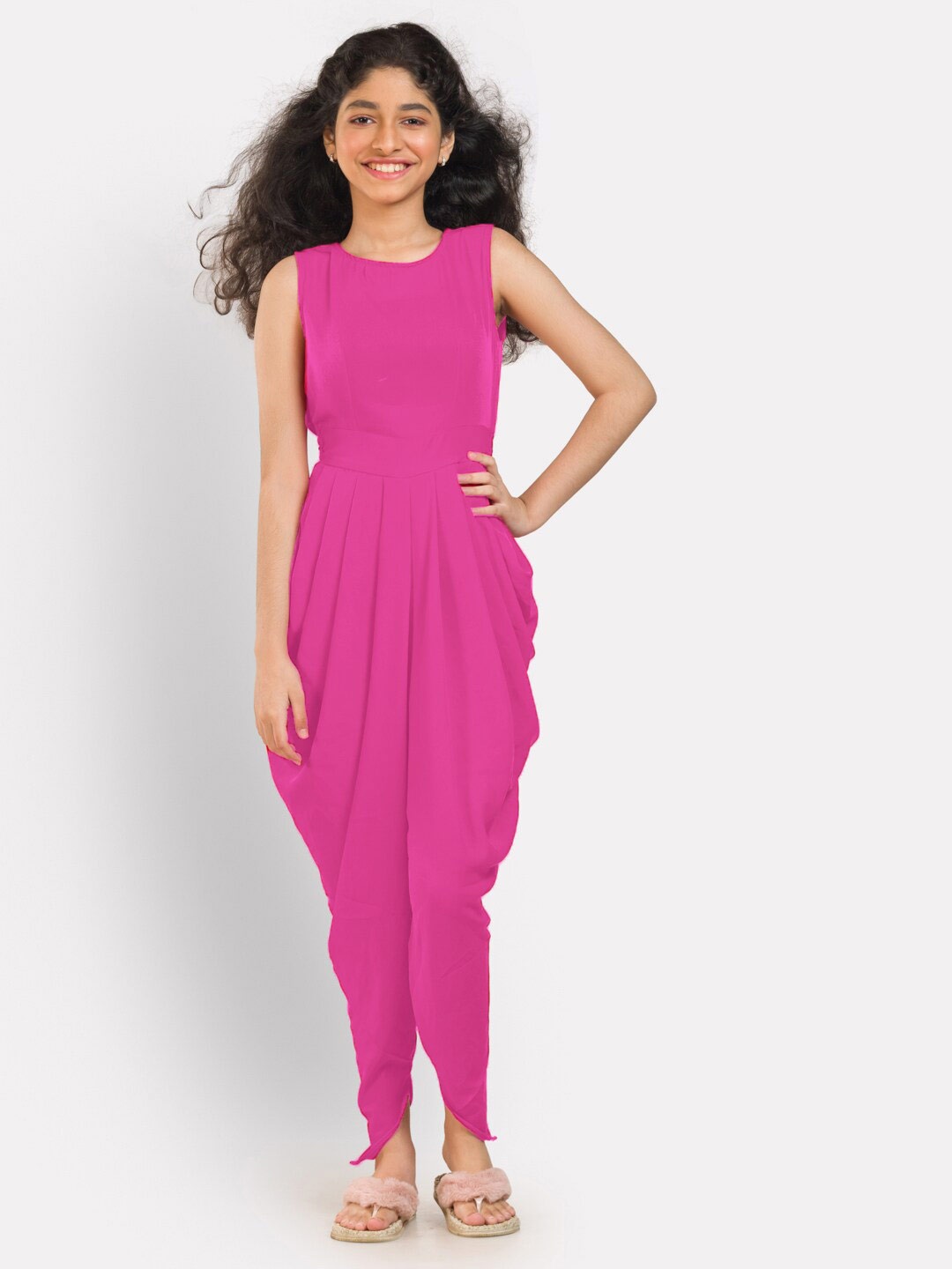 

Uptownie Lite Girls Dhoti Jumpsuit, Pink