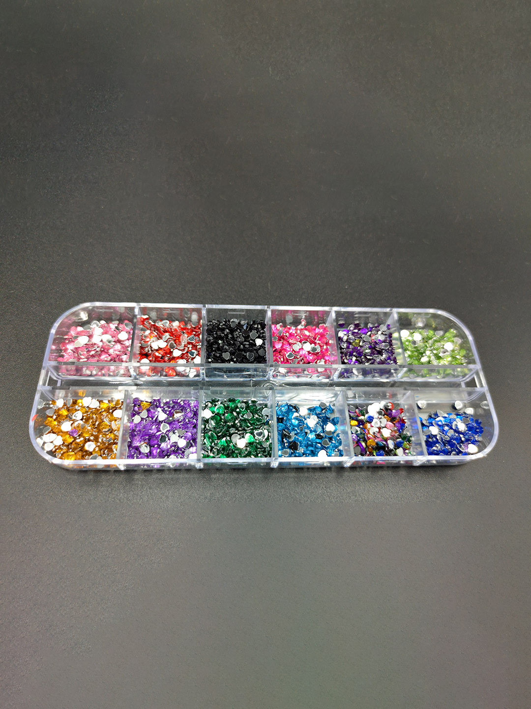 

S.A.V.I. 12 Styles AB Rhinestone Crystal Diamonds DIY Nail Art Accessories, Multi