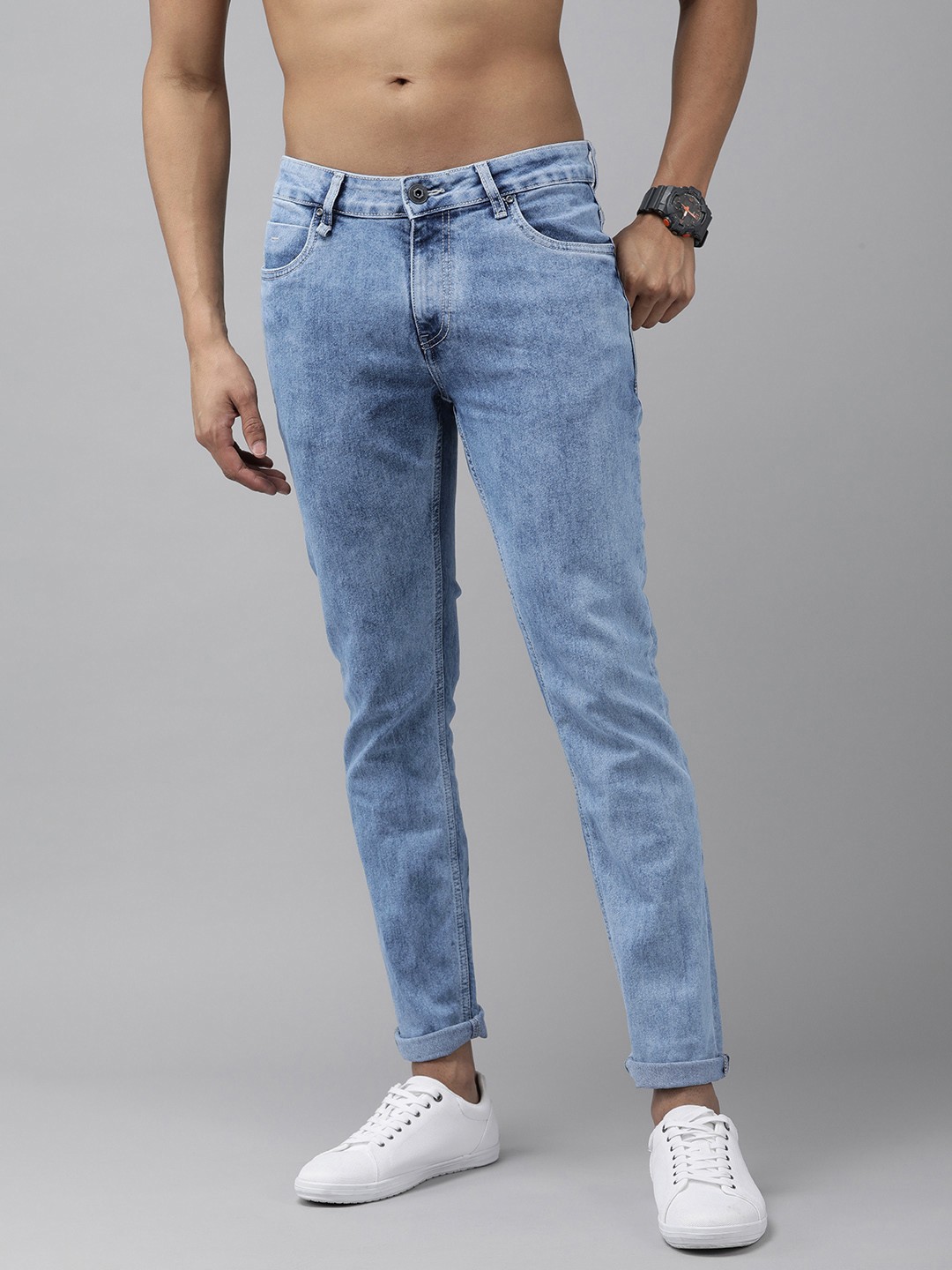 

Roadster Men Skinny Fit Stretchable Jeans, Blue