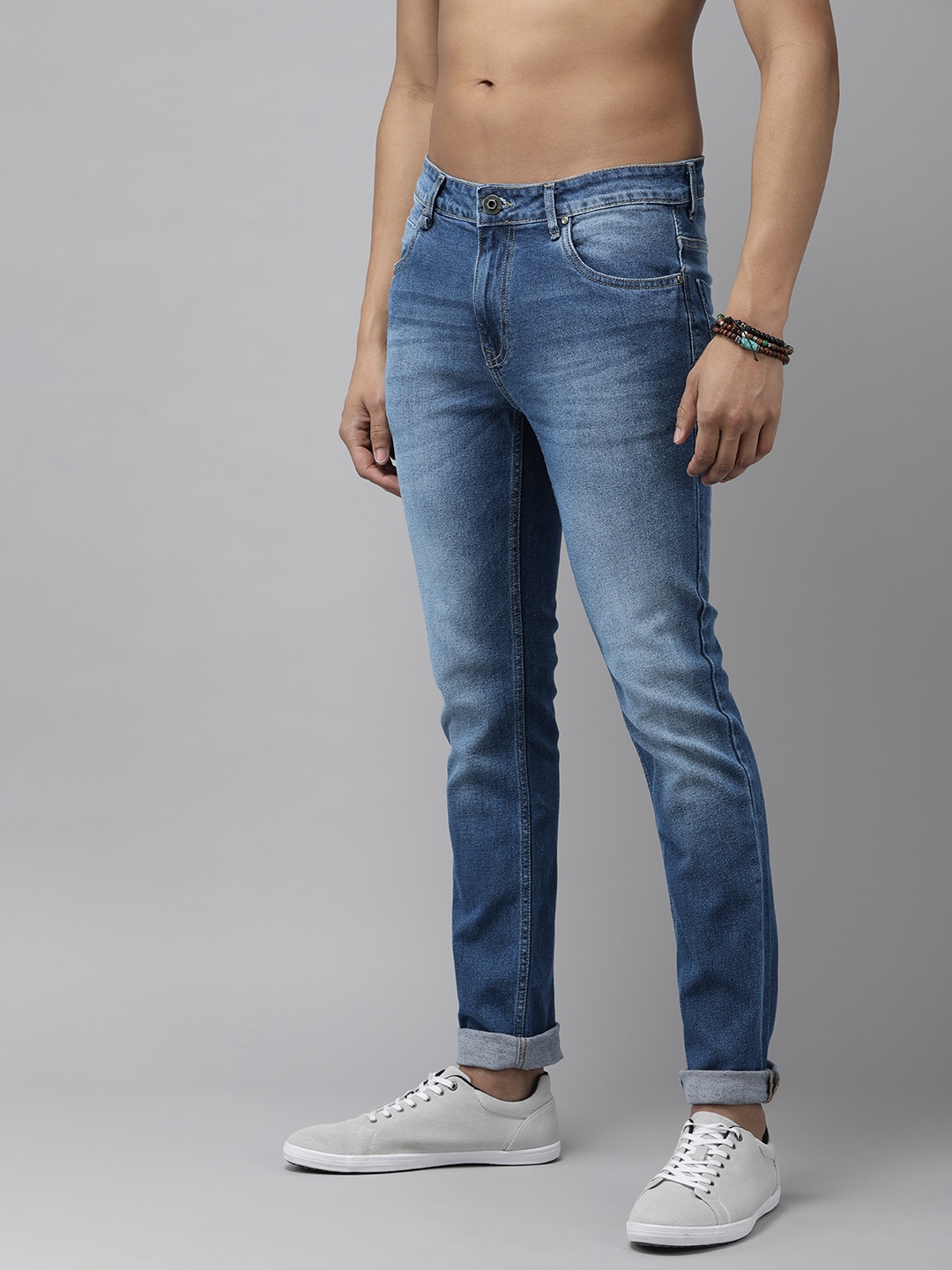 

Roadster Men Skinny Fit Light Fade Stretchable Jeans, Blue