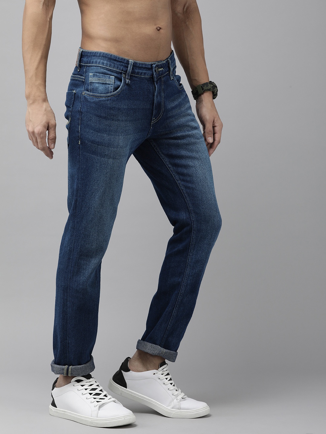 

Roadster Men Skinny Fit Light Fade Stretchable Jeans, Blue