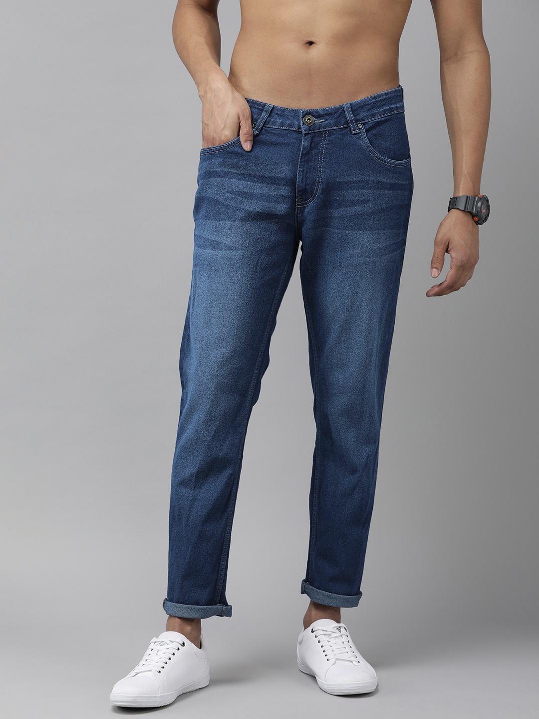

Roadster Men Skinny Fit Light Fade Jeans, Navy blue