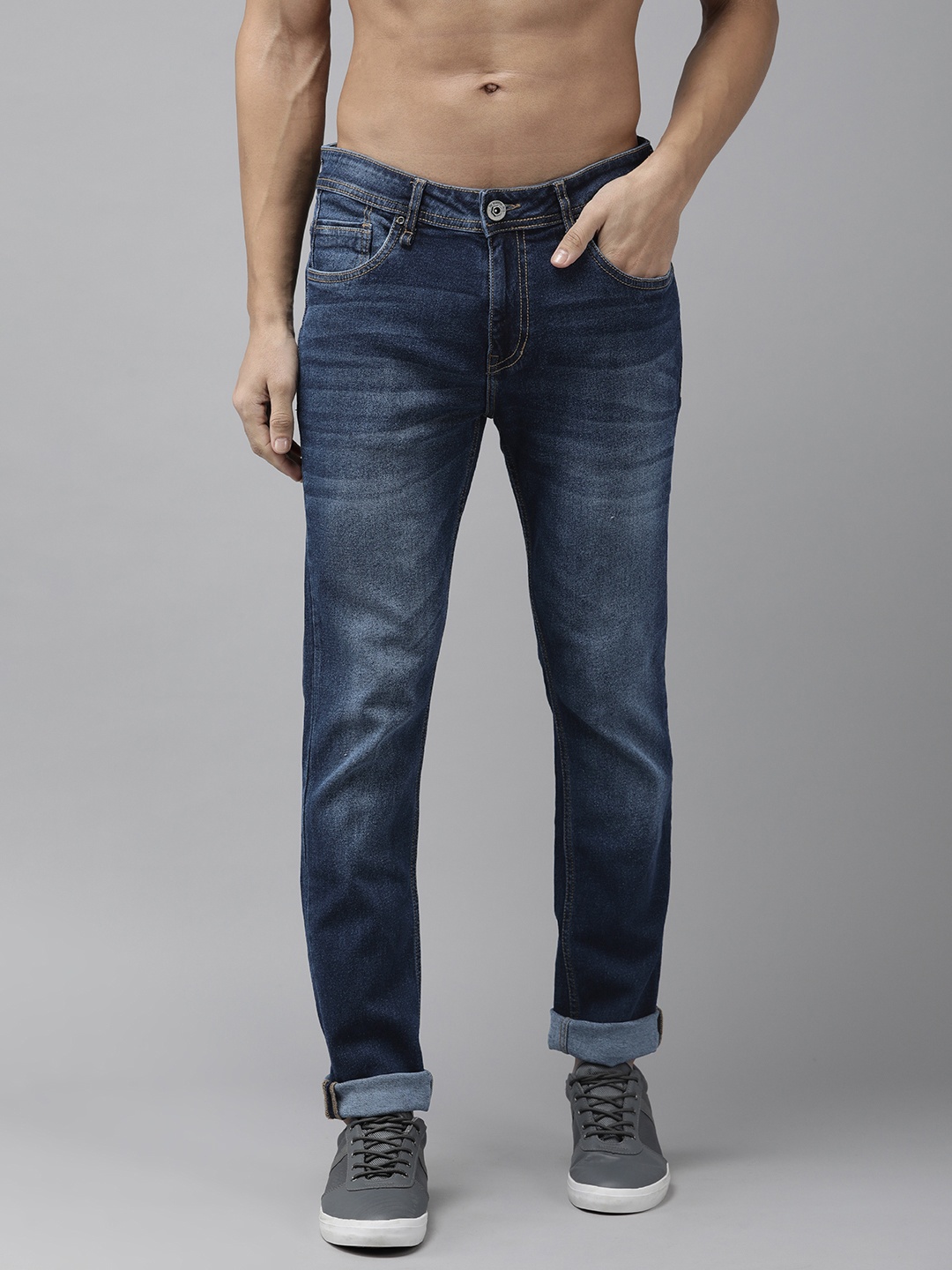 

Roadster Men Skinny Fit Light Fade Stretchable Jeans, Blue