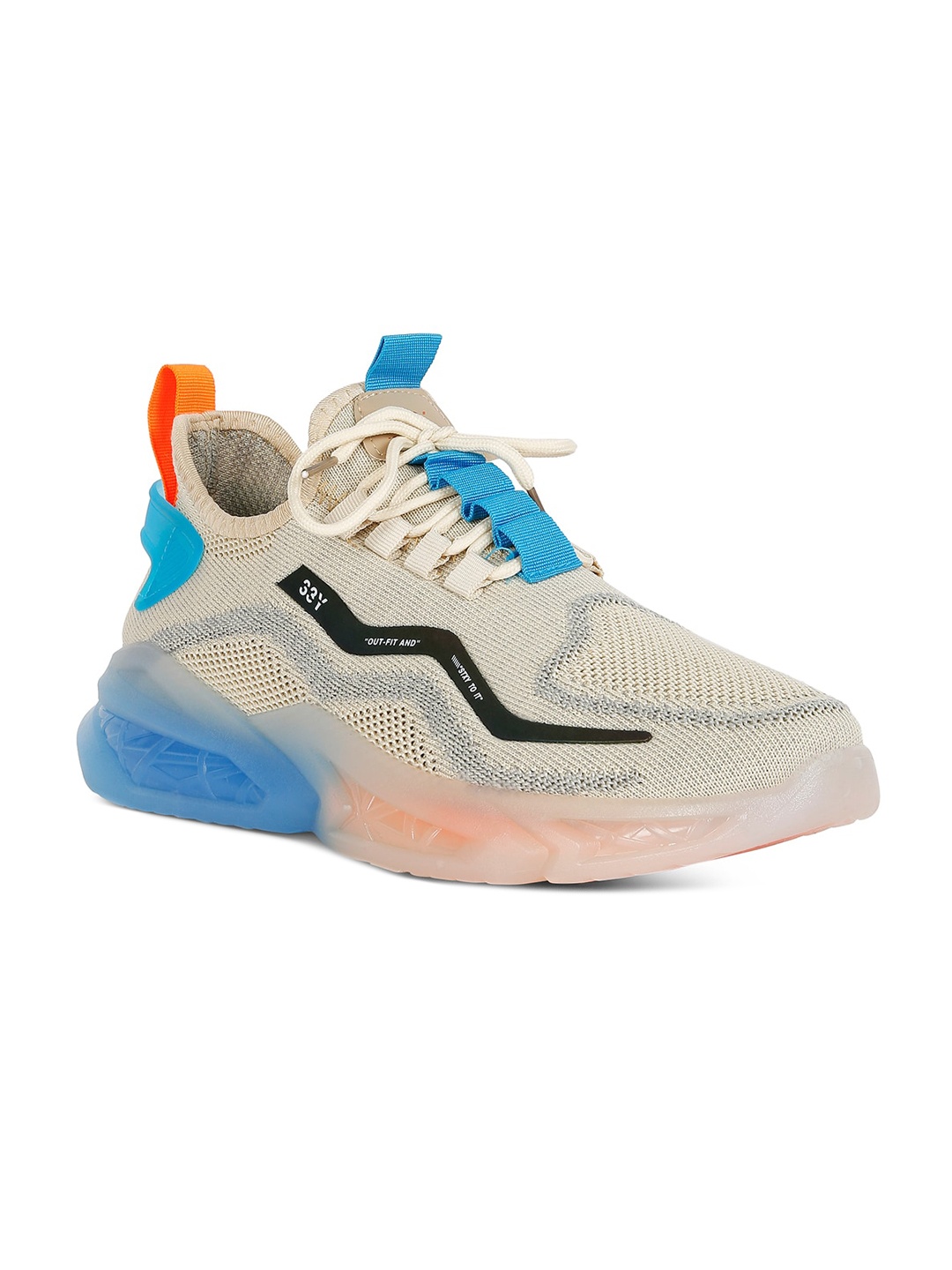 

London Rag Men Colourblocked Sneakers, Beige