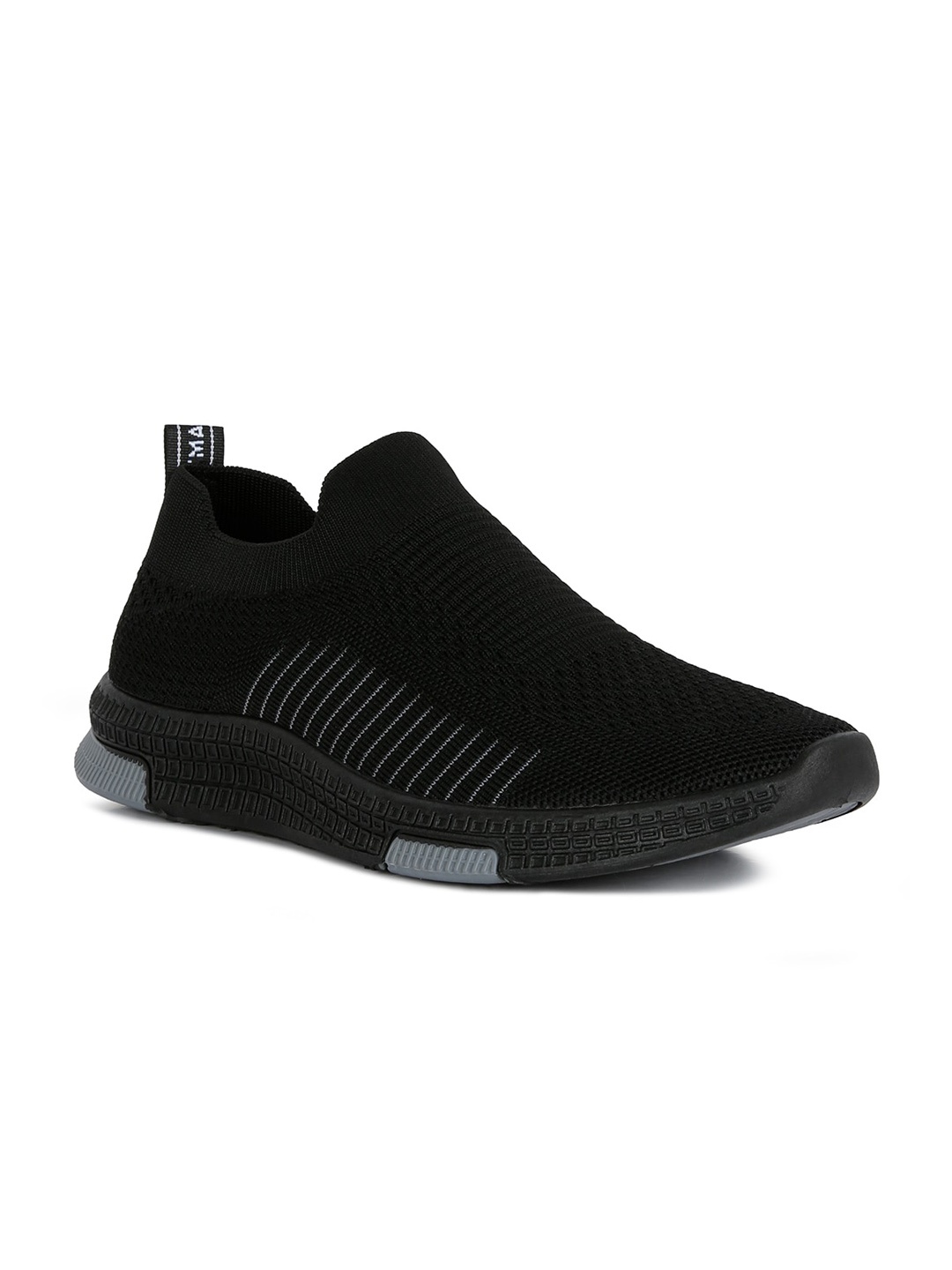 

London Rag Men Woven Design Slip-On Sneakers, Black
