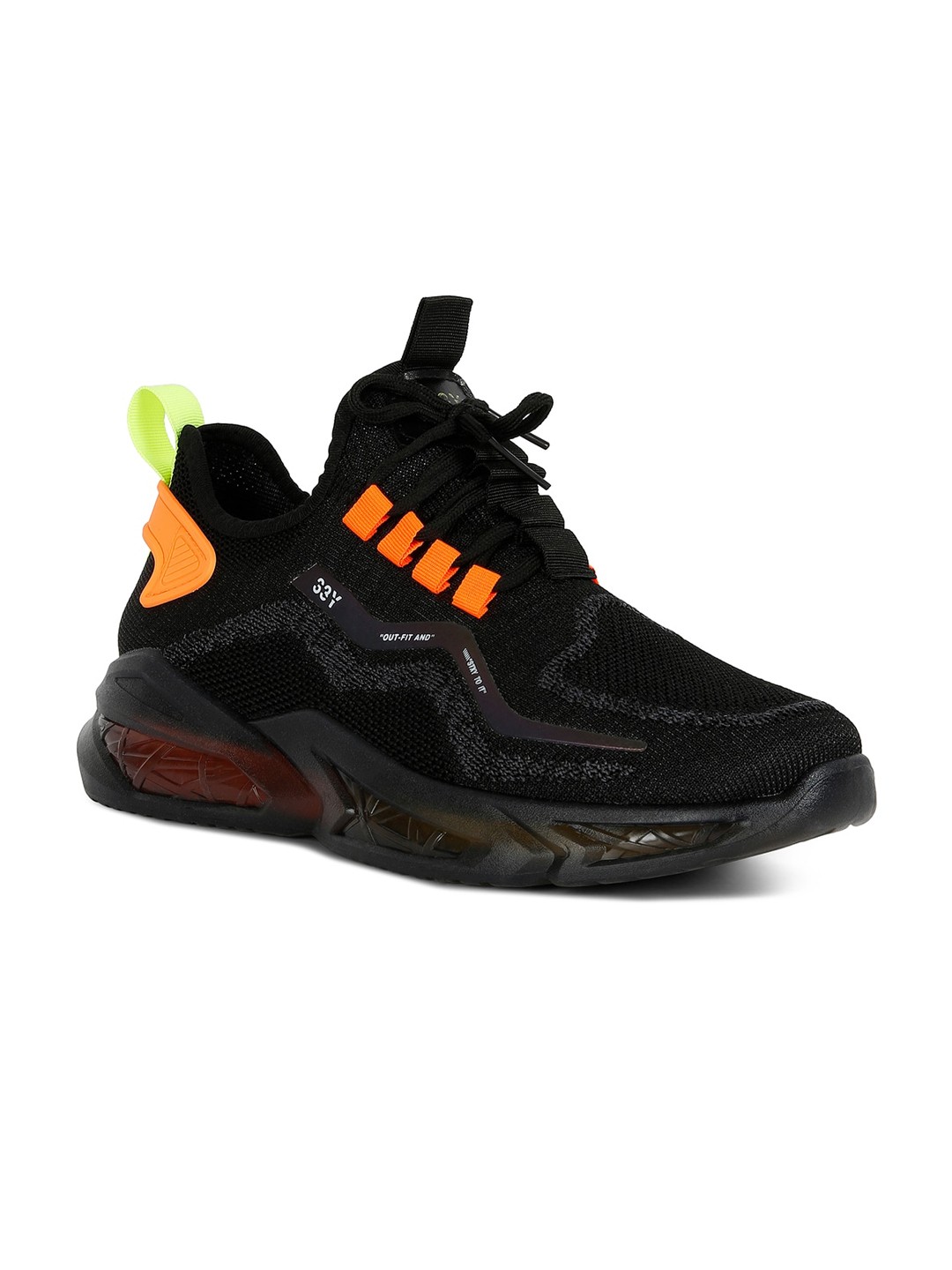 

London Rag Men Woven Design Sneakers, Black
