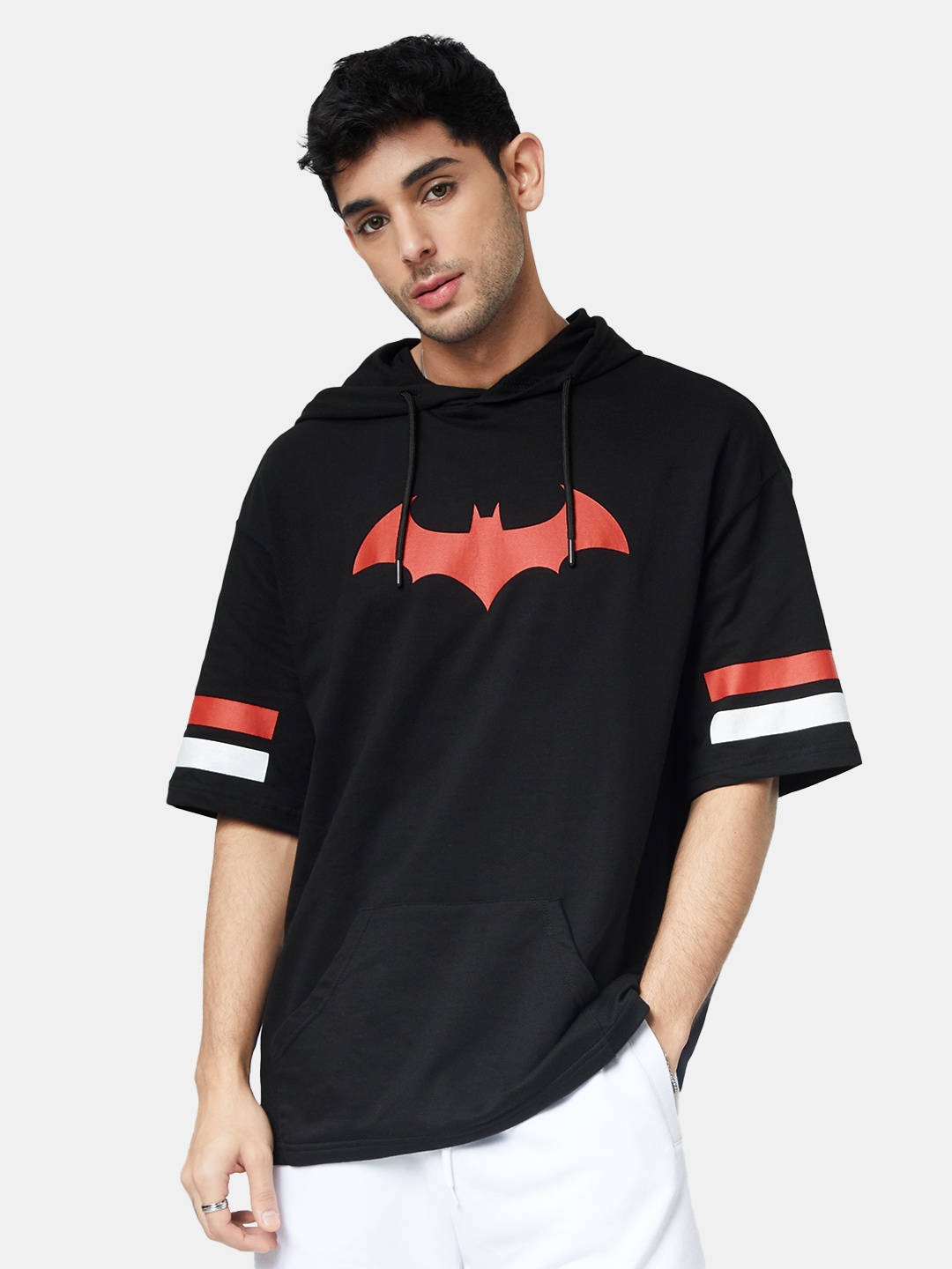 

The Souled Store Men Printed Cotton T-shirt, Black