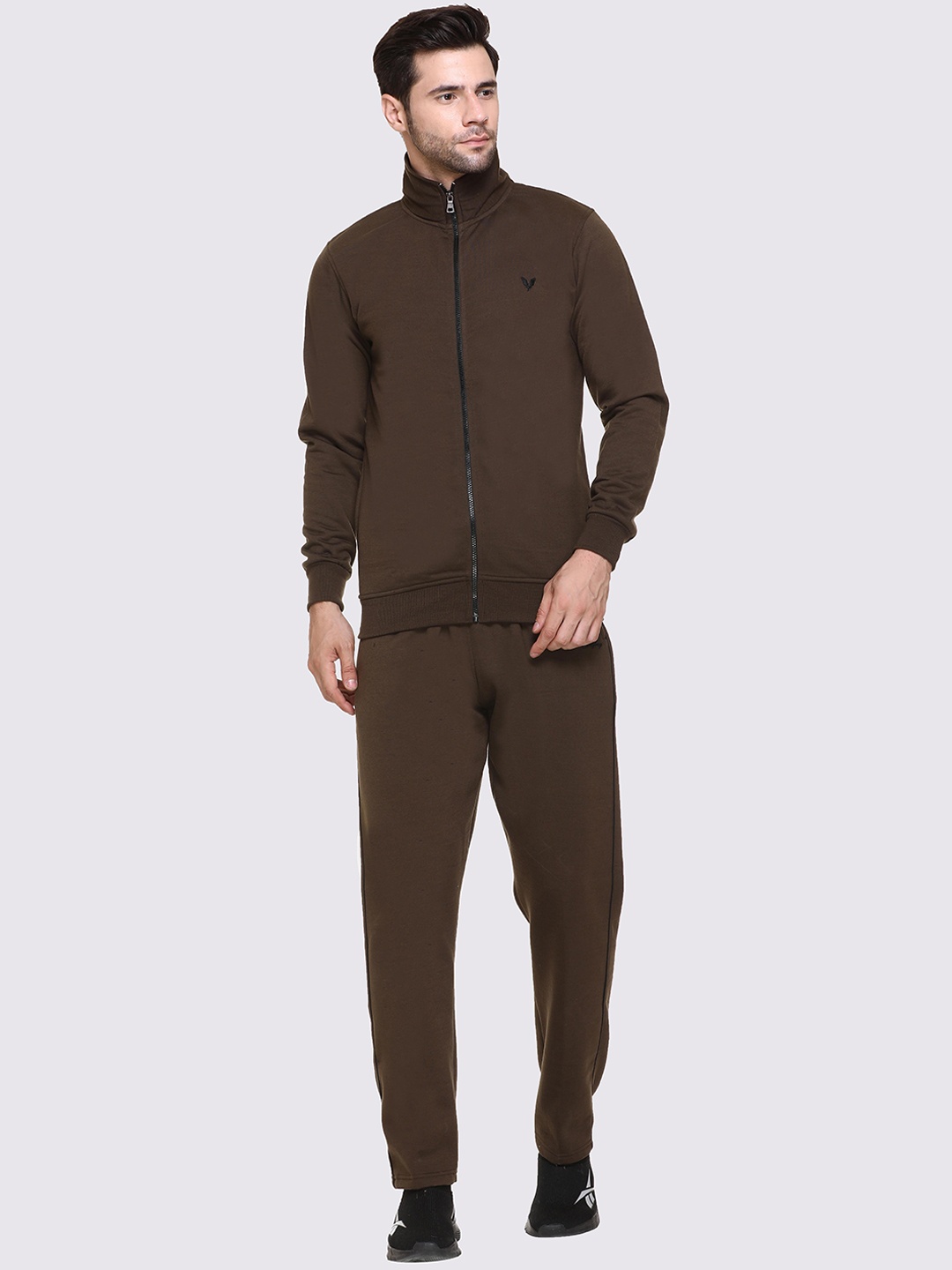 

GODFREY Men Mock Collar Winter Tracksuit, Olive