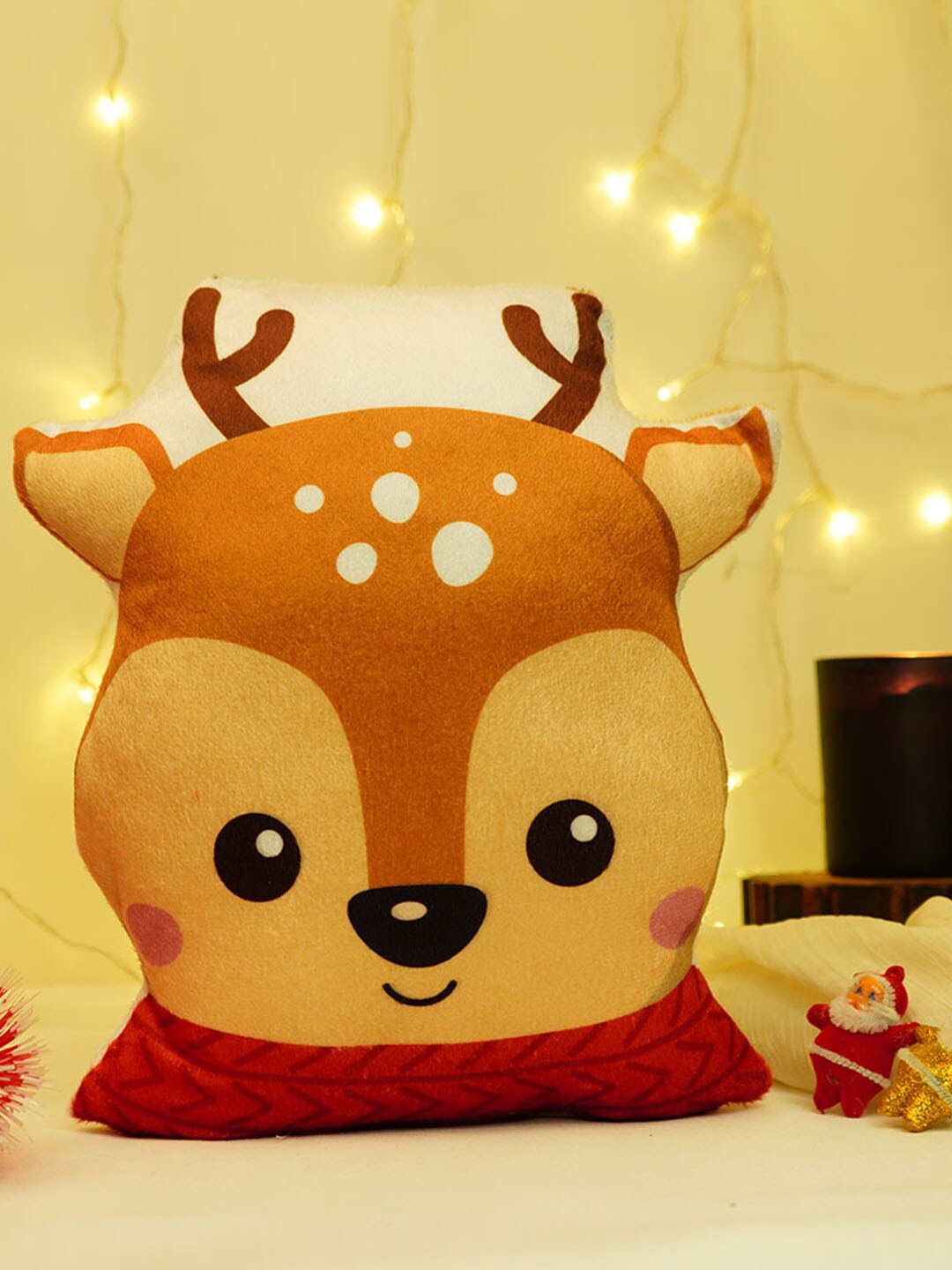

Crazy Corner Kids Printed Velvet Microfibre Deer Soft Toys, Brown
