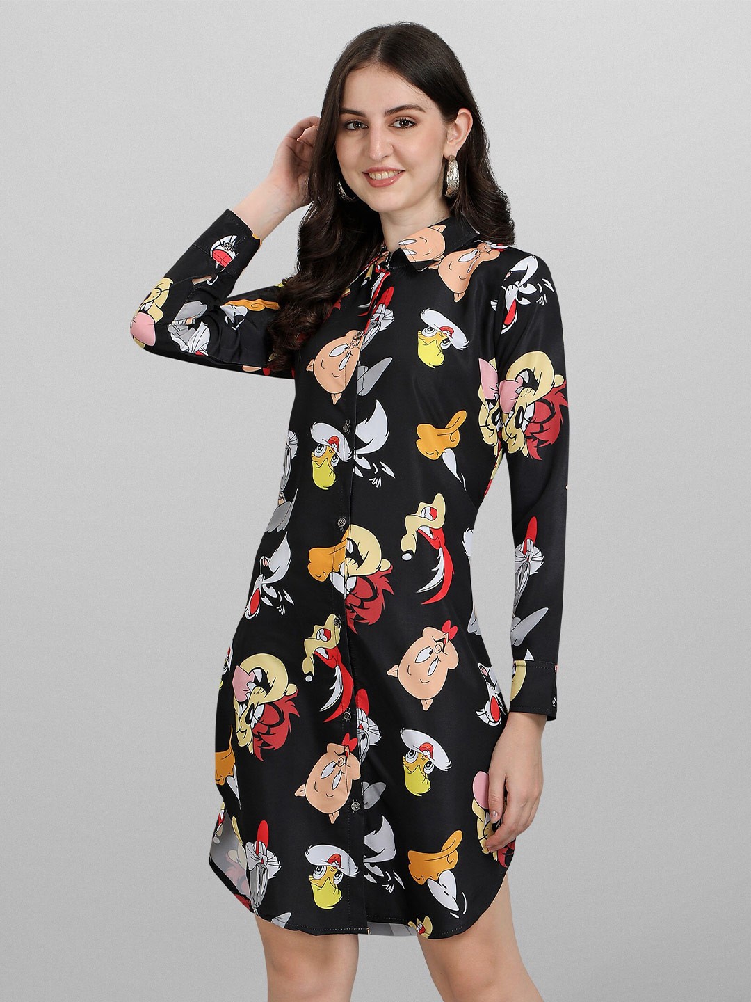 

Urban Luxe Shirt Dress, Black