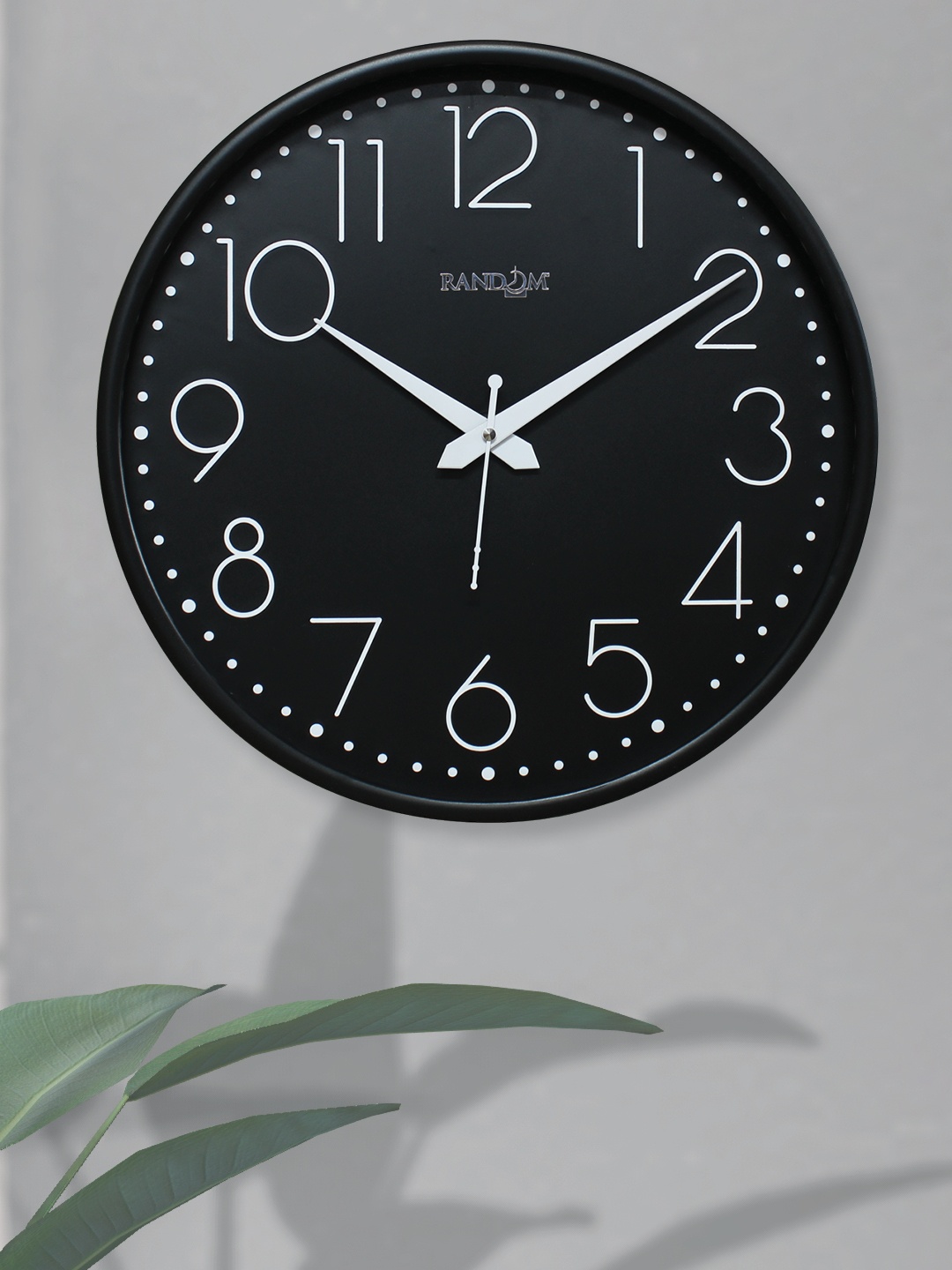 

RANDOM Embossed Black & White Textured Contemporary Wall Clock