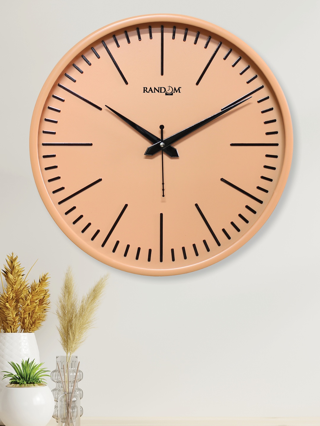 

RANDOM Embossed Orange & Black Textured Contemporary Wall Clock