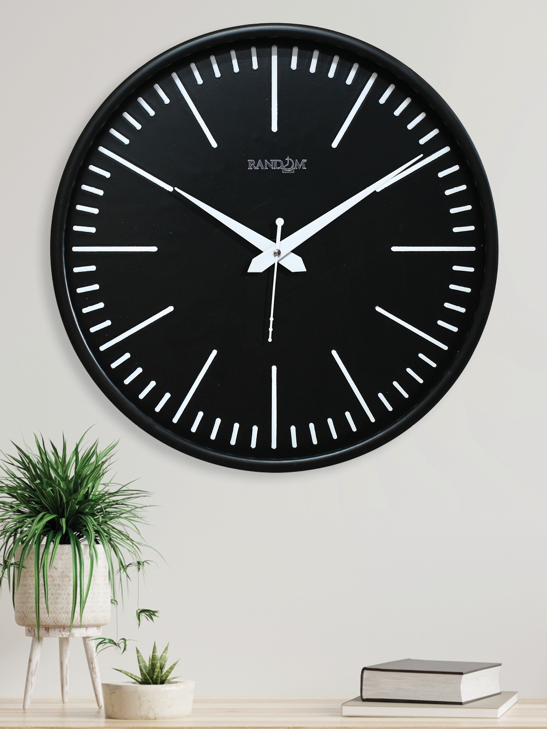 

RANDOM Embossed Black & White Printed Contemporary Wall Clock