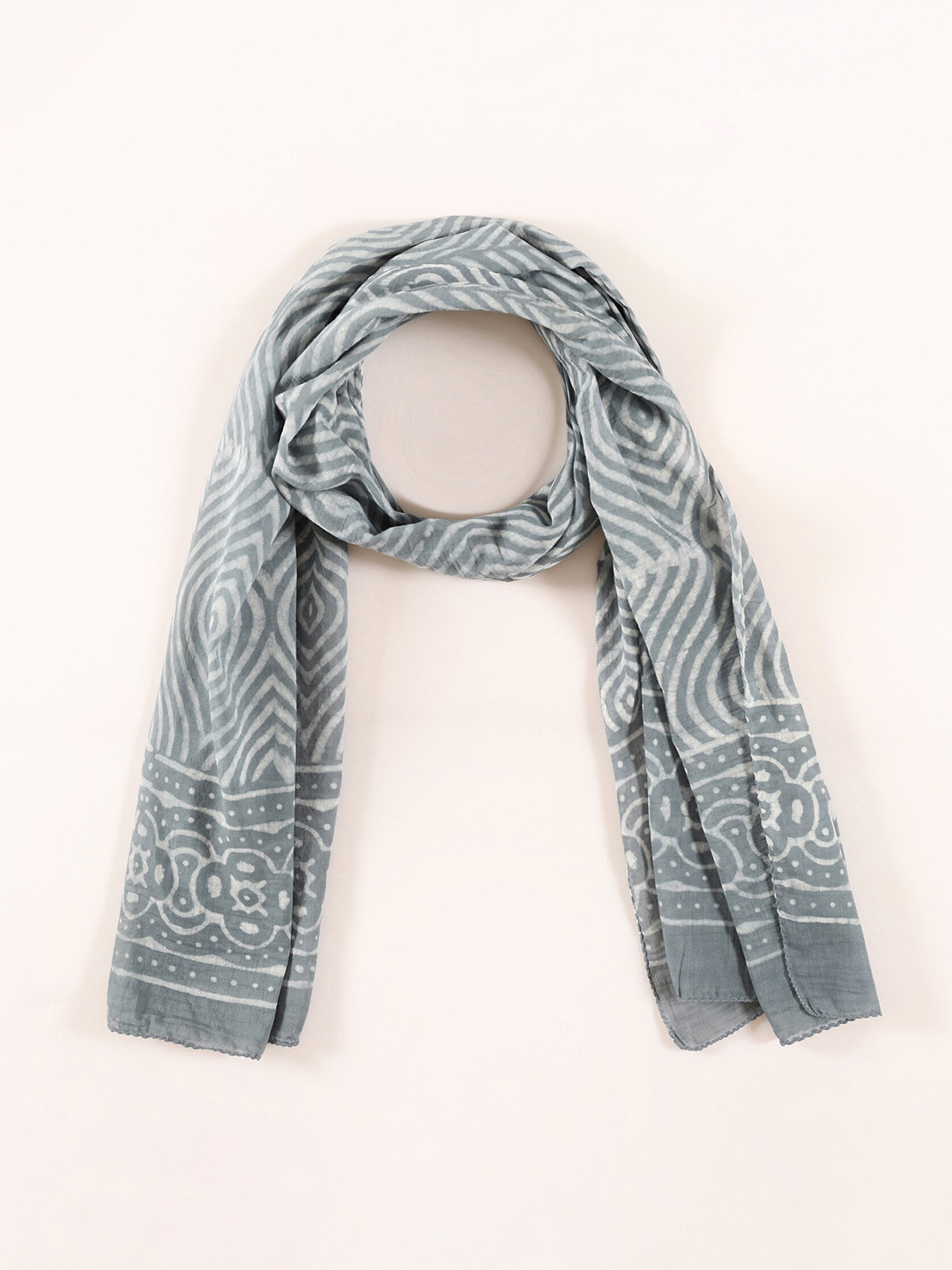 

HANDICRAFT PALACE Women Printed Scarf, Grey