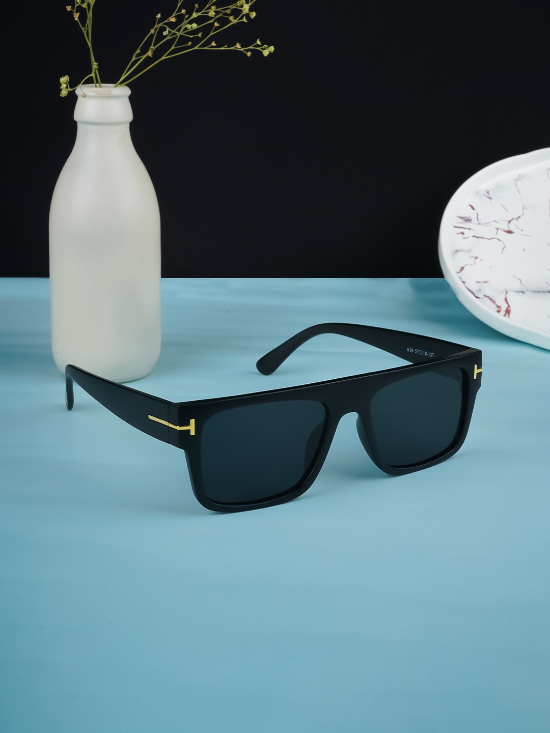 

Voyage Unisex Black Lens & Black Wayfarer Sunglasses with UV Protected Lens