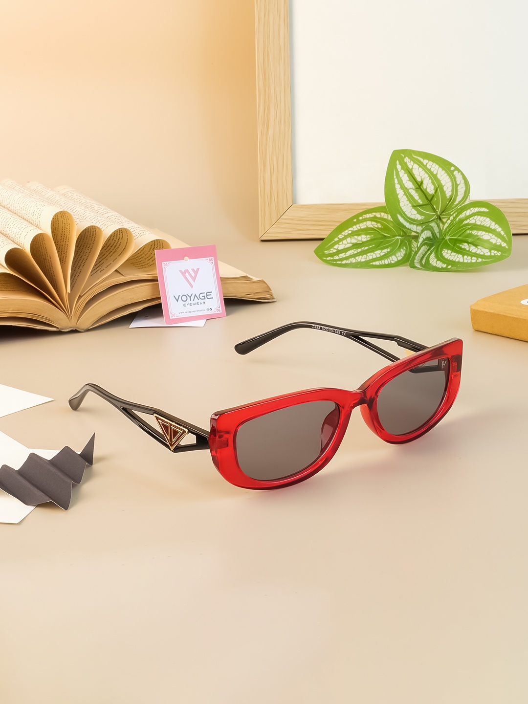 

Voyage Women Oval Sunglasses with UV Protected Lens, Grey