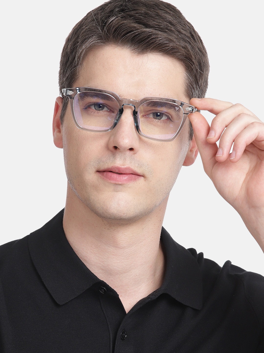 

Voyage Unisex Full Rim Square Frames, Black