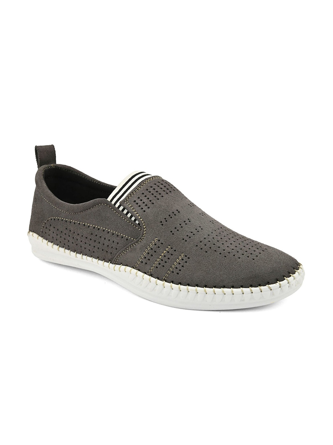 

Azzaro Black Men Lightweight Slip-On Sneakers, Grey