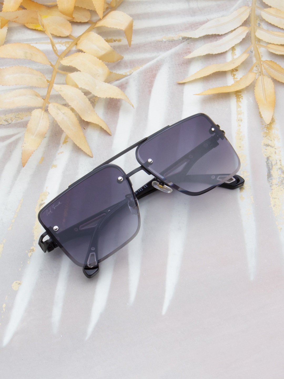 

Ted Smith Half Rim Lens & Aviator Sunglasses with UV Protected Lens -TSS-HILTON_C6, Grey