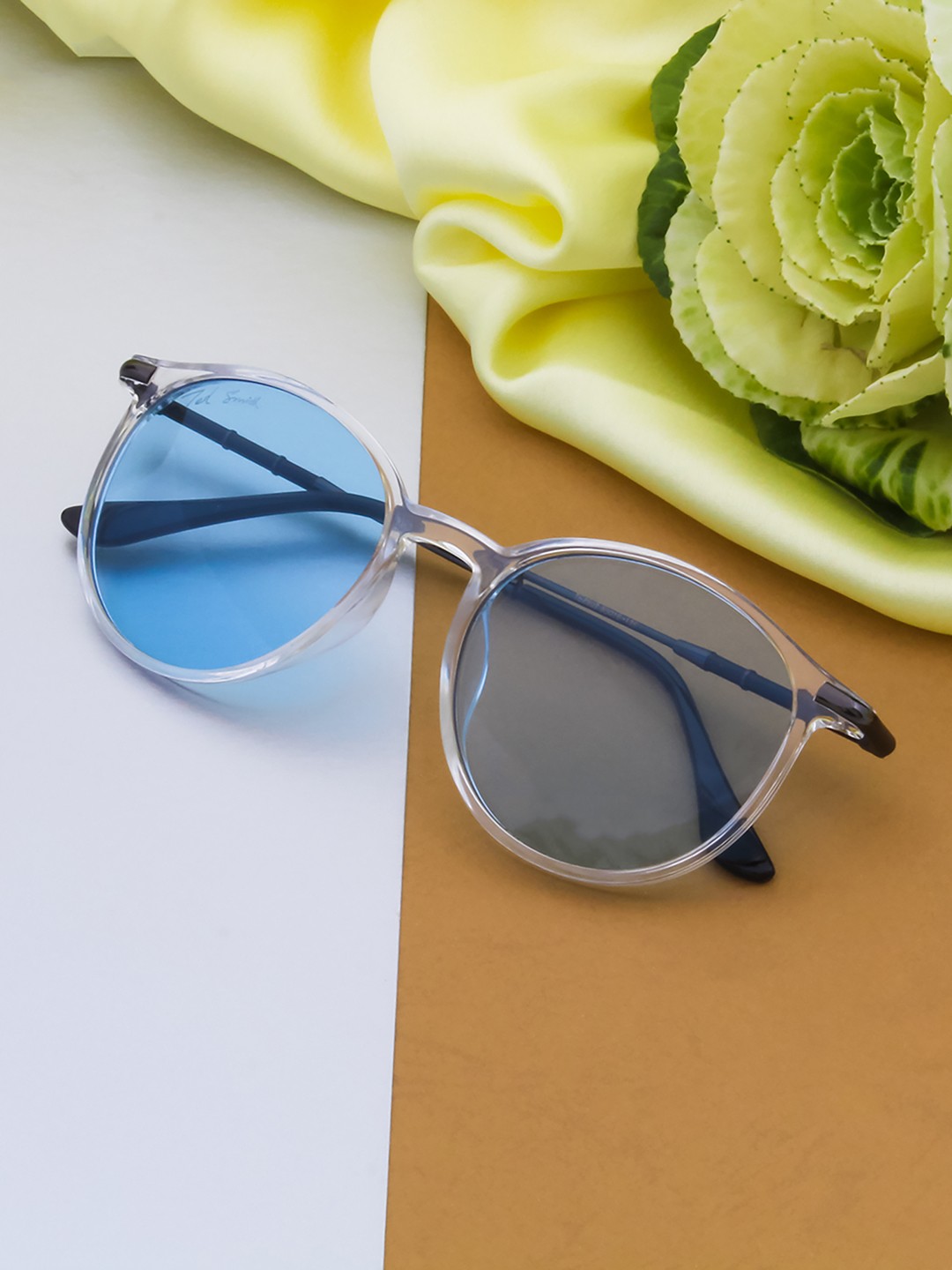 

Ted Smith Unisex Cateye Sunglasses with UV Protected Lens TSS-XMOON_C6-Blue