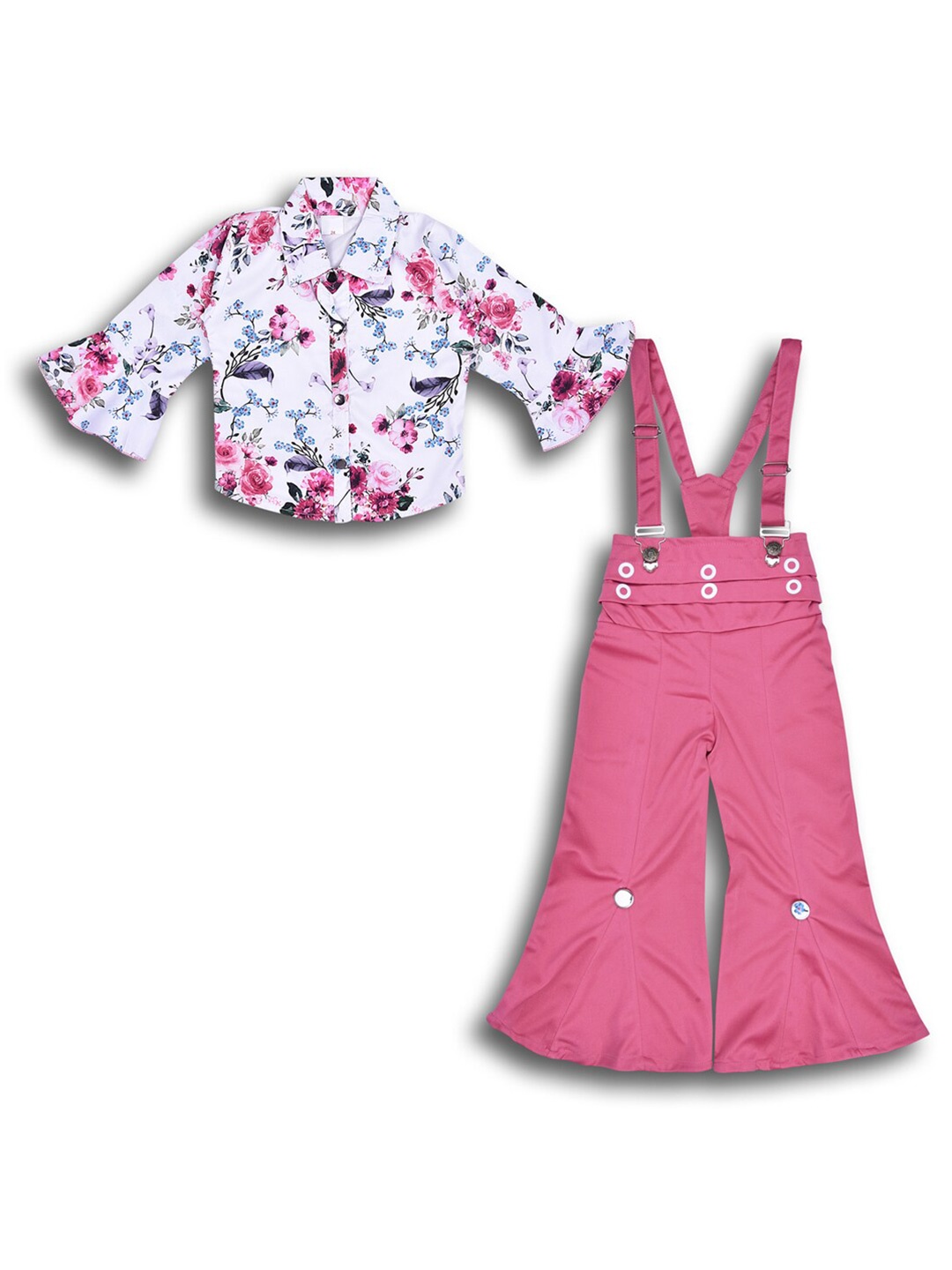

Wish Karo Girls Printed Top with Trousers, Pink