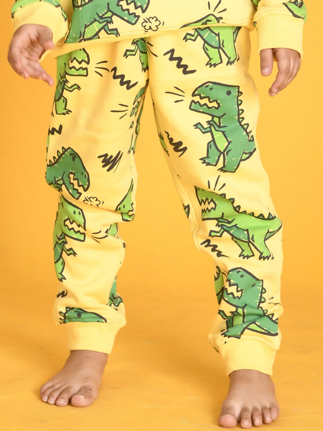 

Anthrilo Boys Relaxed High-Rise Easy Wash Joggers Trousers, Yellow
