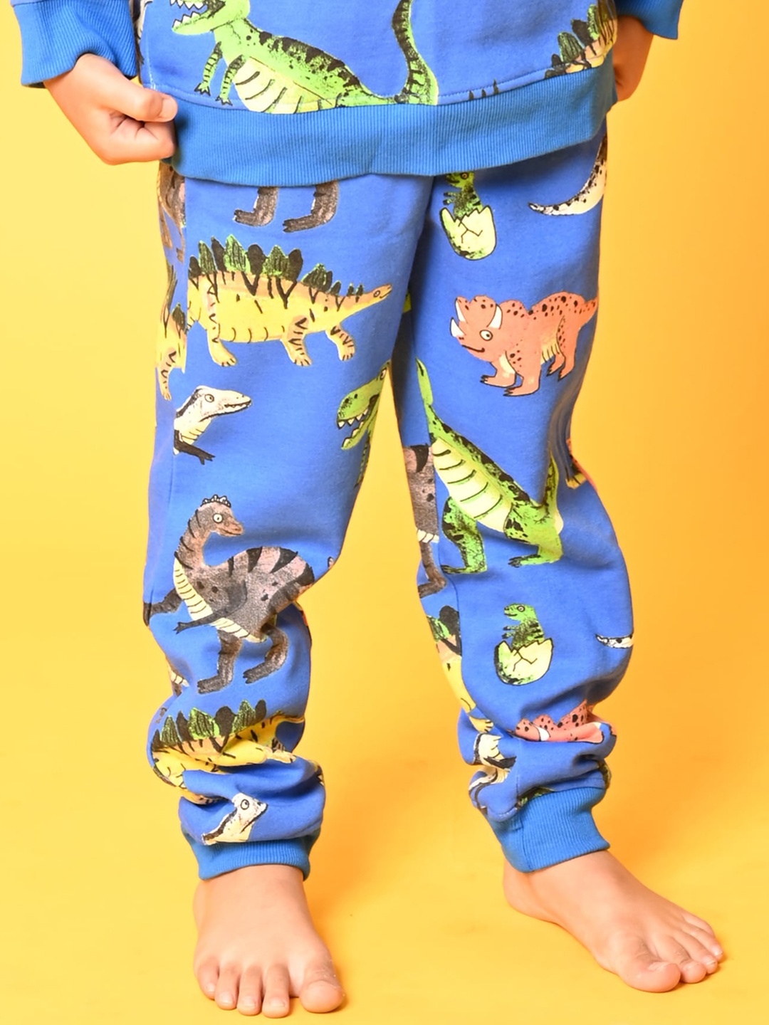 

Anthrilo Boys Printed Relaxed High-Rise Easy Wash Joggers Trousers, Blue