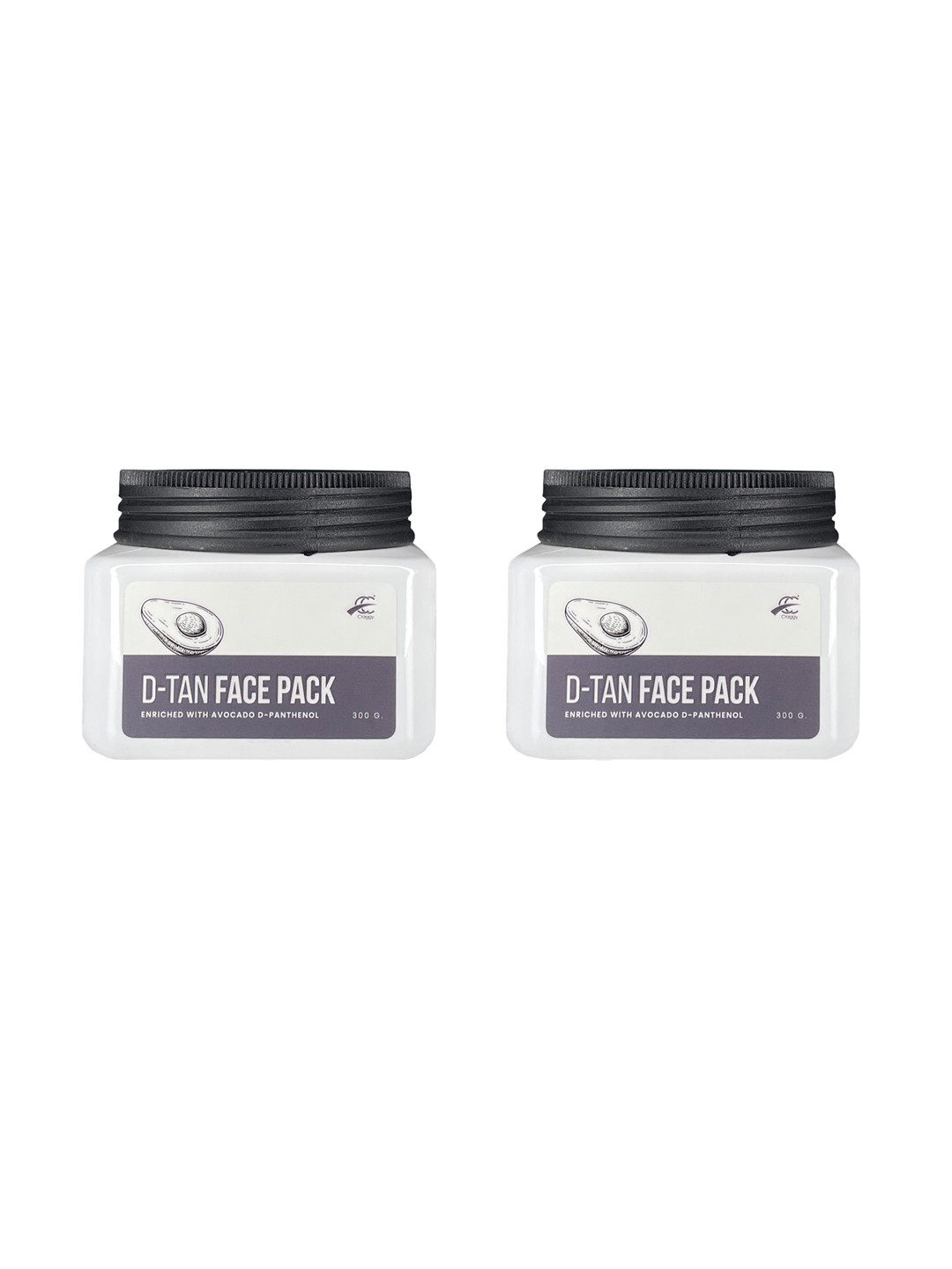 

Craggy Cosmetic Set Of 2 D-Tan Face Pack 300 gm Each, Transparent