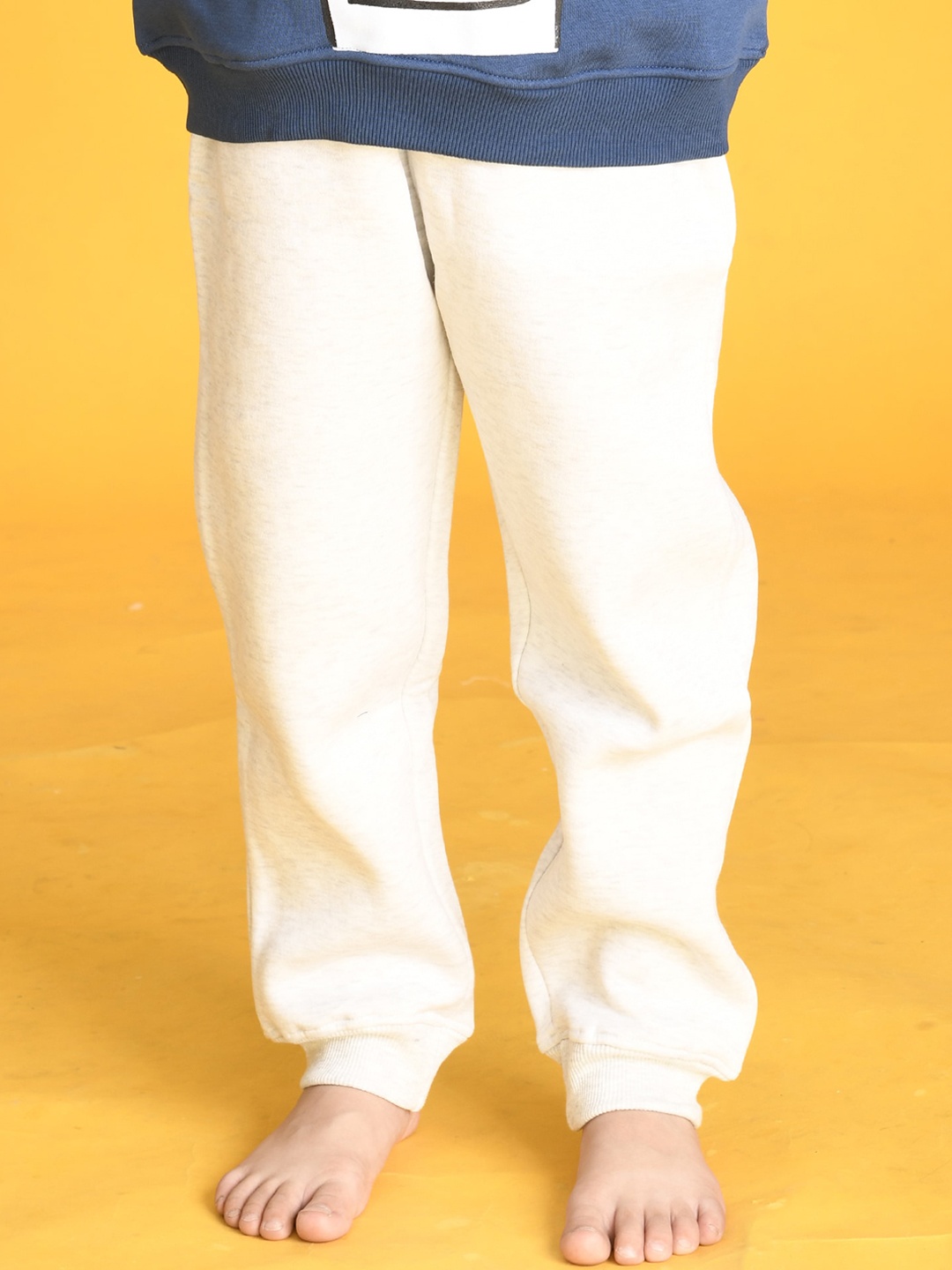 

Anthrilo Boys Relaxed High-Rise Easy Wash Fleece Joggers, Grey melange