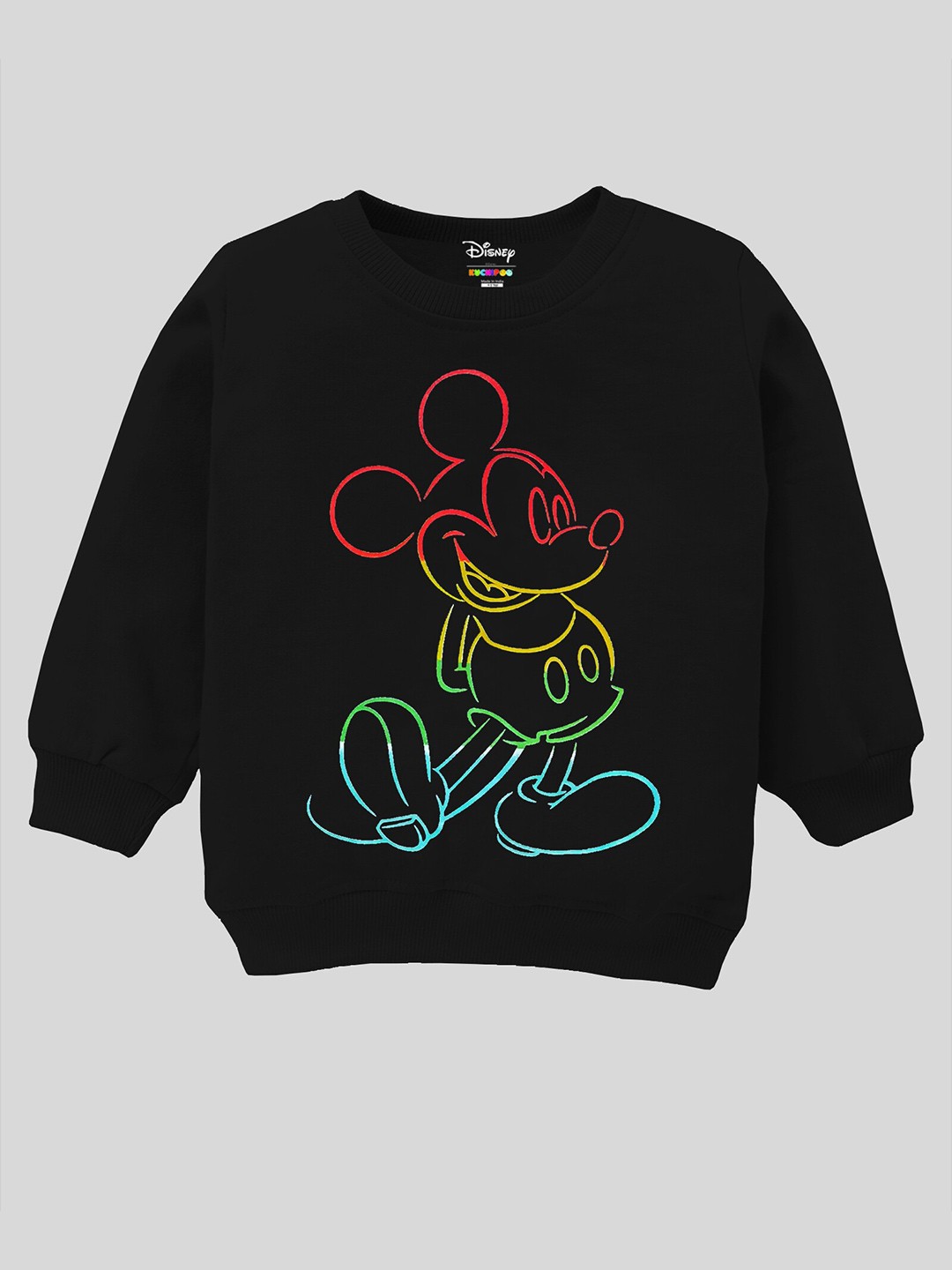 

KUCHIPOO Boys Graphic Printed Sweatshirt, Black