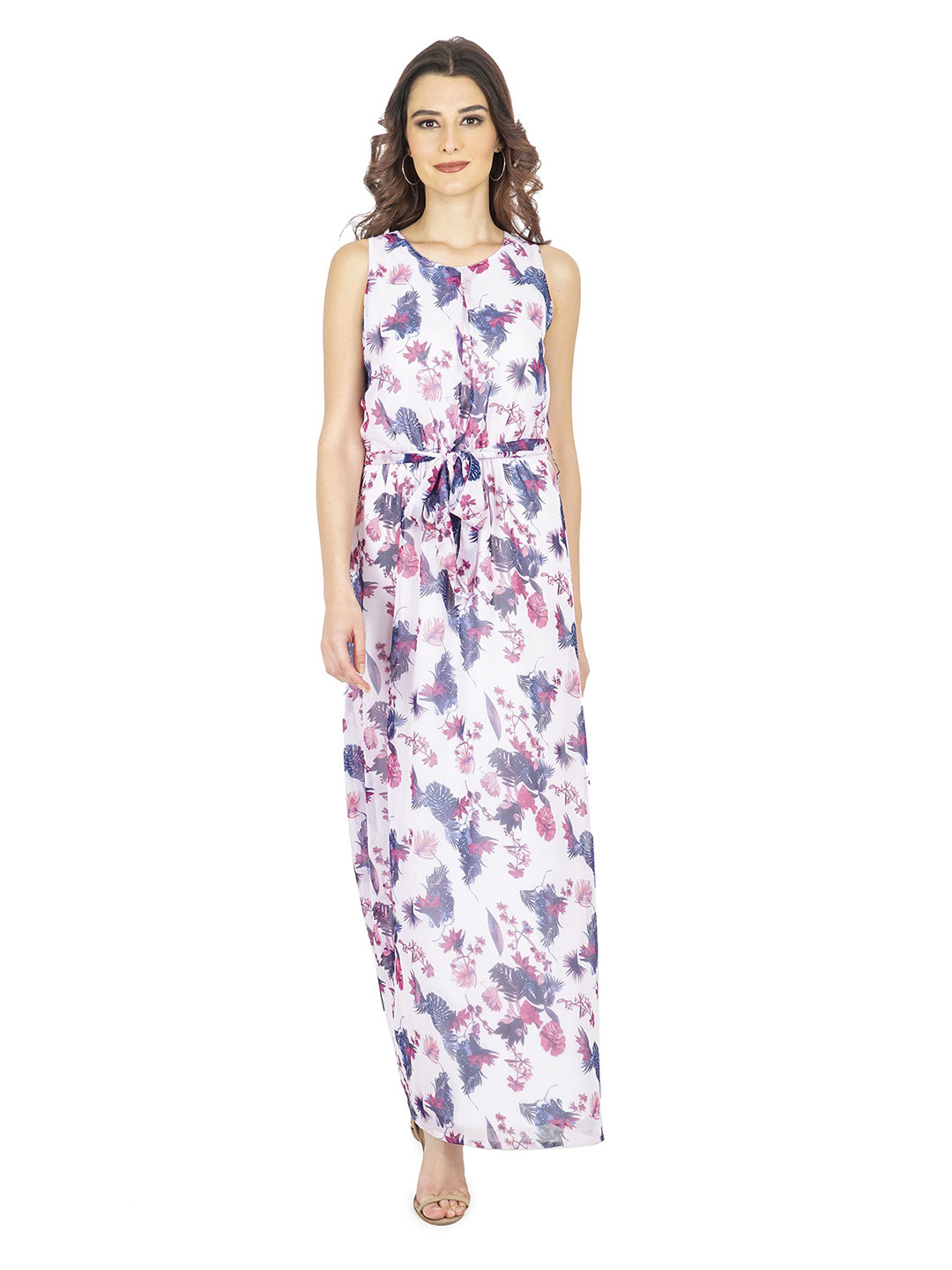 

TSM Conversational Printed Maxi Dress, White
