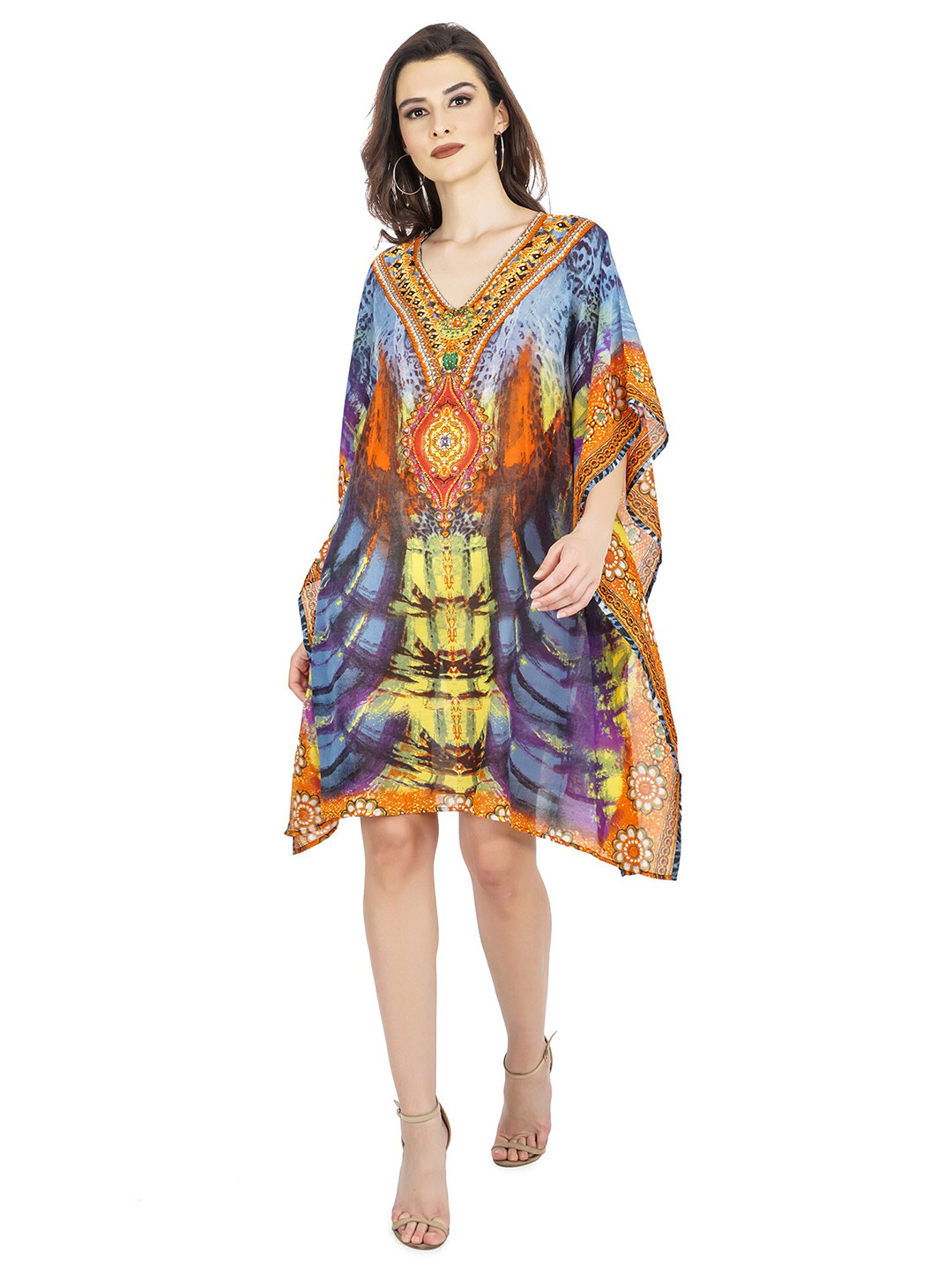 

TSM Printed Kaftan Dress, Blue