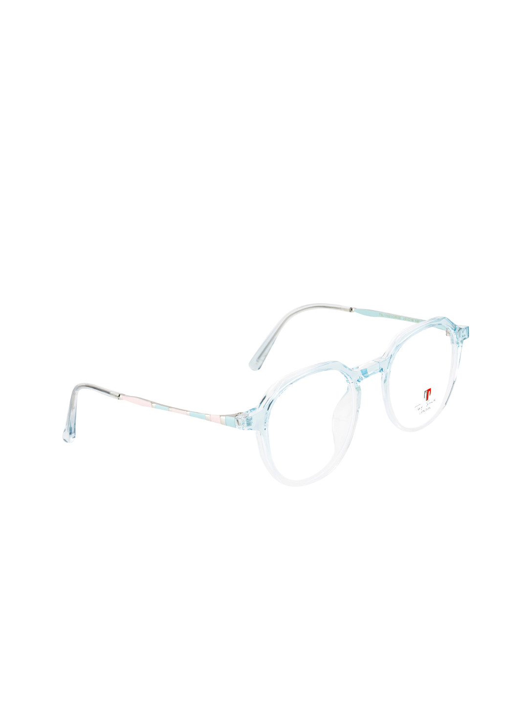 

Ted Smith Full Rim Hard Case Round Frames- TSF-11021_C.BLU, Turquoise blue