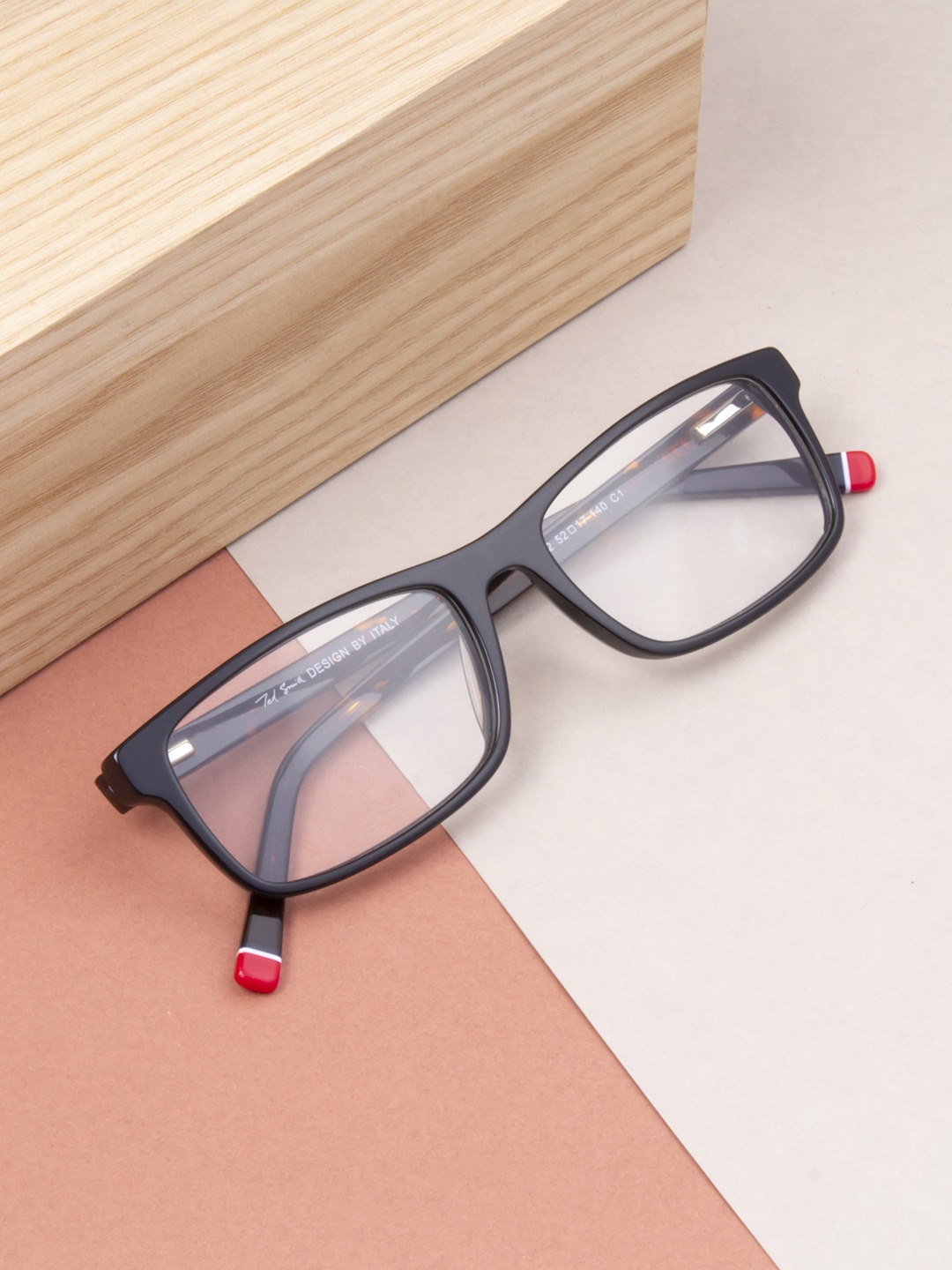 

Ted Smith Full Rim Hard Case Wayfarer Frames Eyeglasses, Black