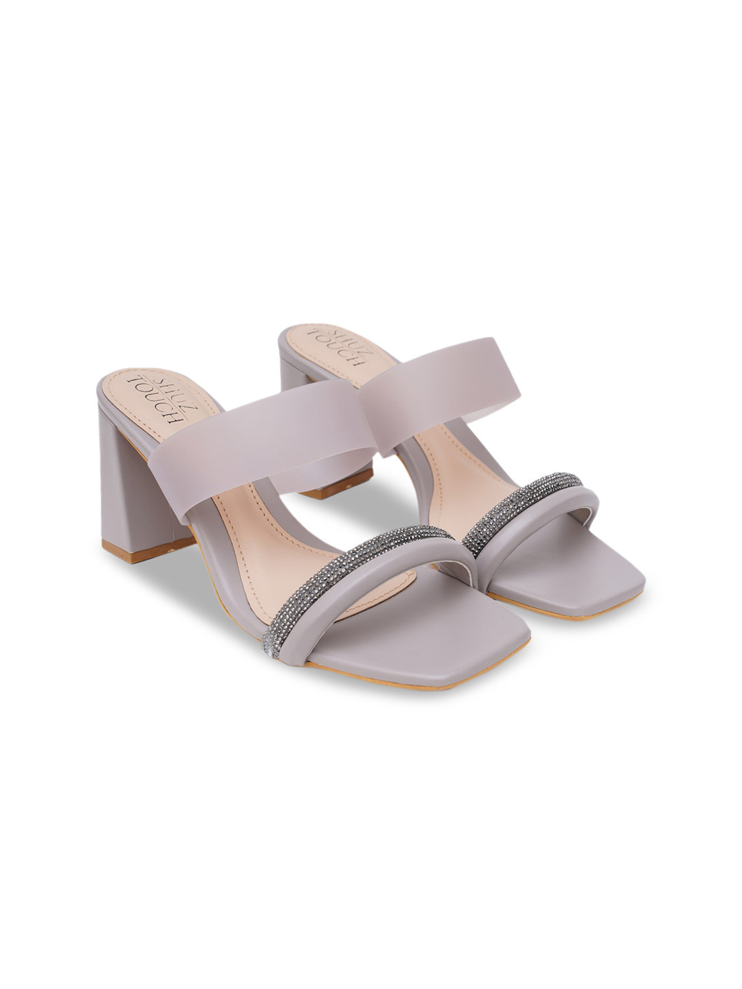 

SHUZ TOUCH Women Solid Block Heels, Grey