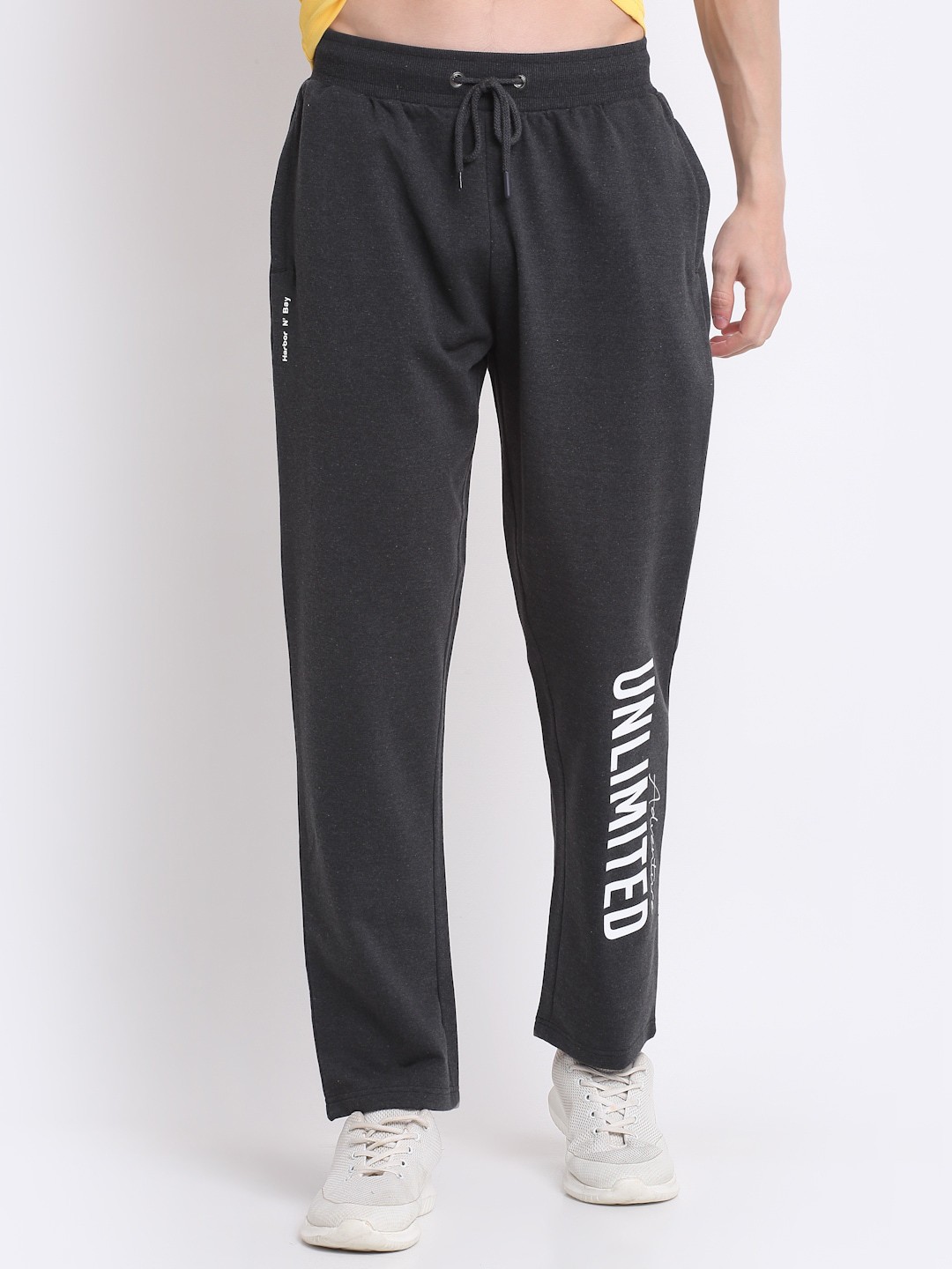 

HARBOR N BAY Men Printed Track Pants, Charcoal