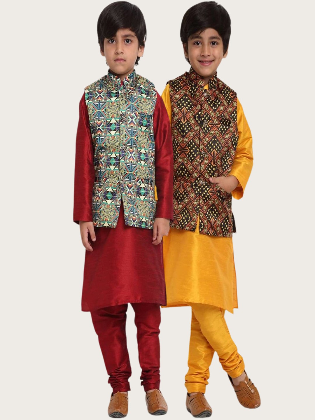 

Benstoke Pack Of 2 Boys Kurta with Churidar, Maroon