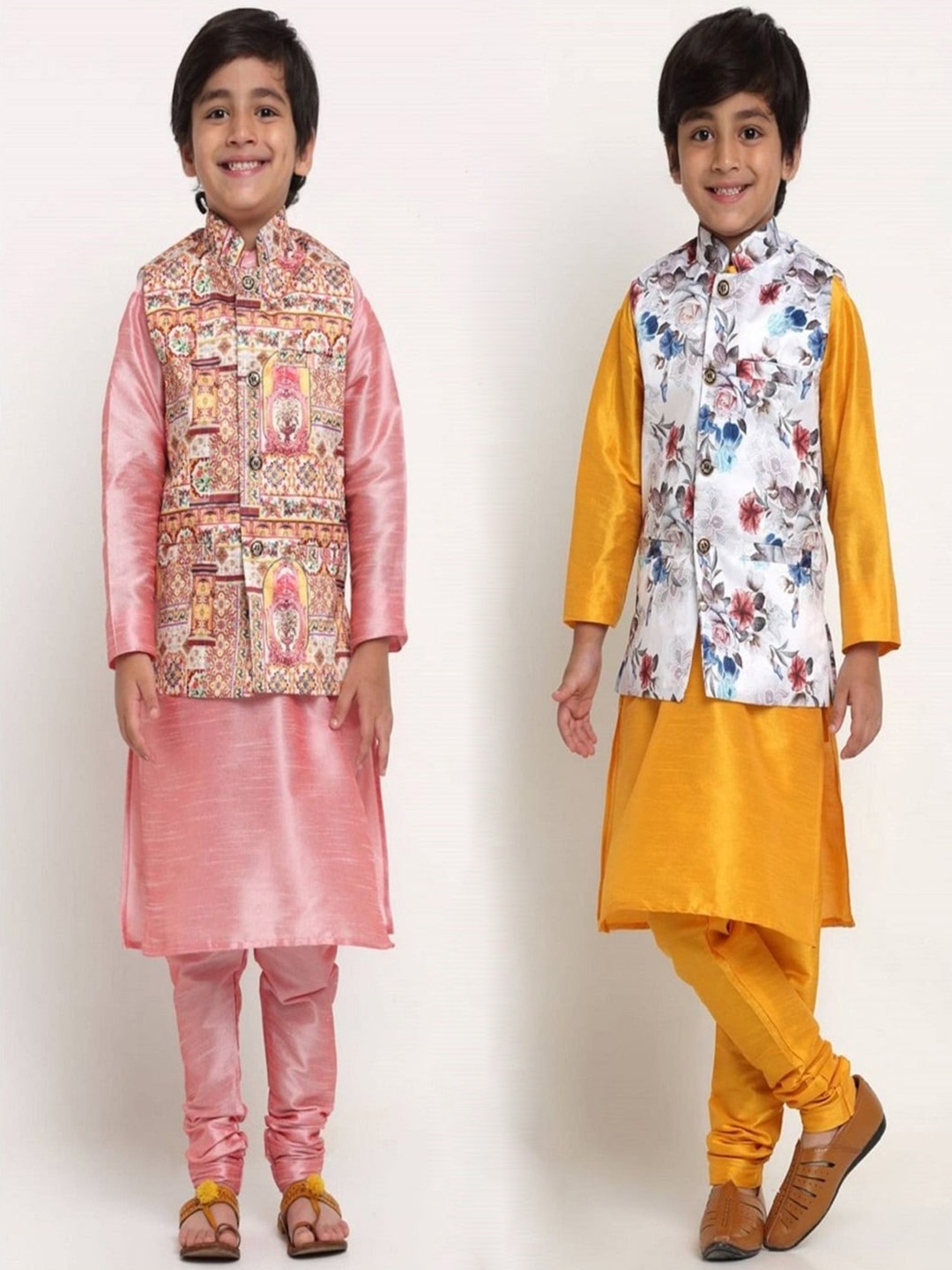 

Benstoke Boys Kurta with Churidar, Pink
