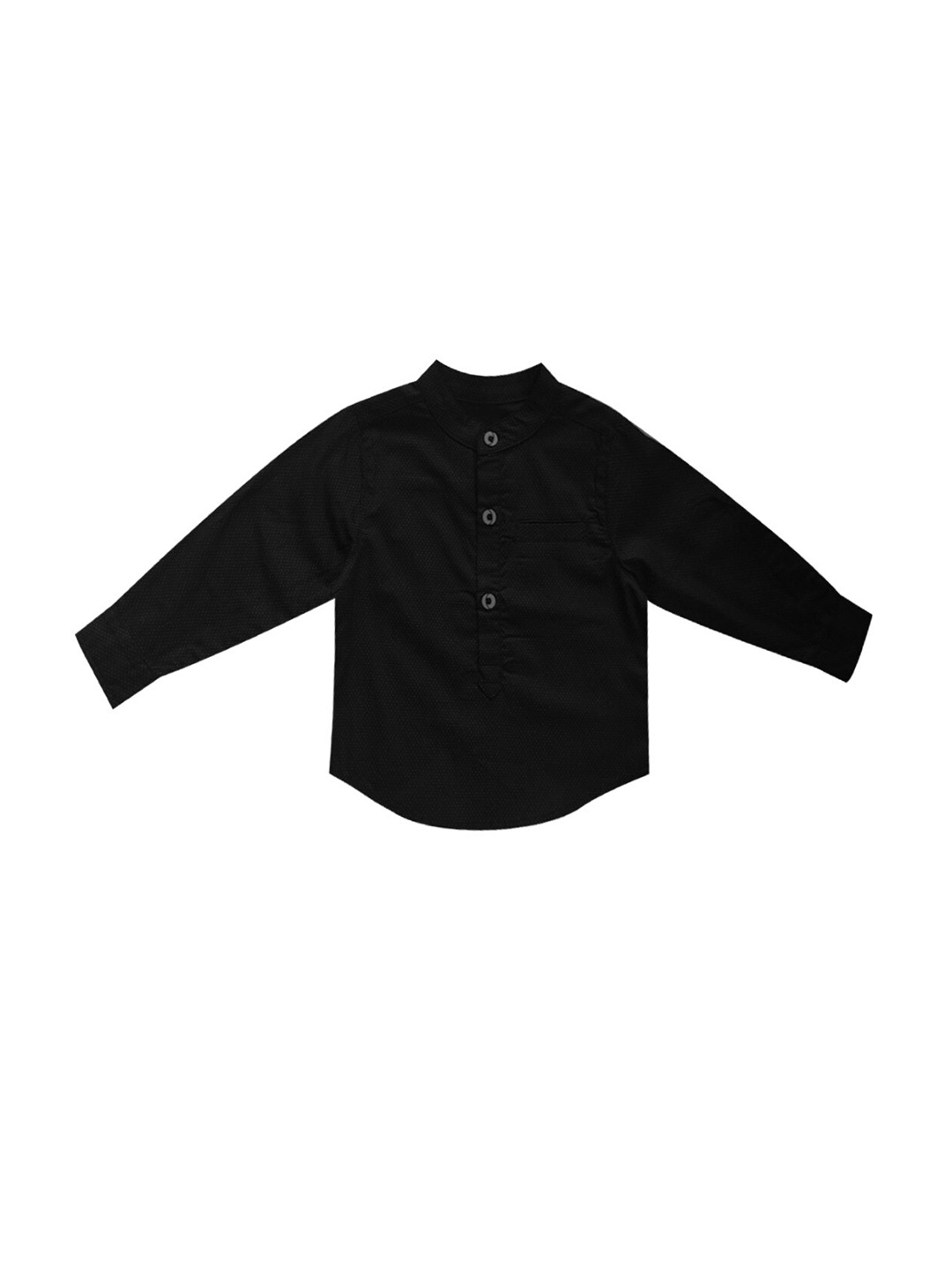 

milou Infants Boys Cotton Casual Shirt, Black